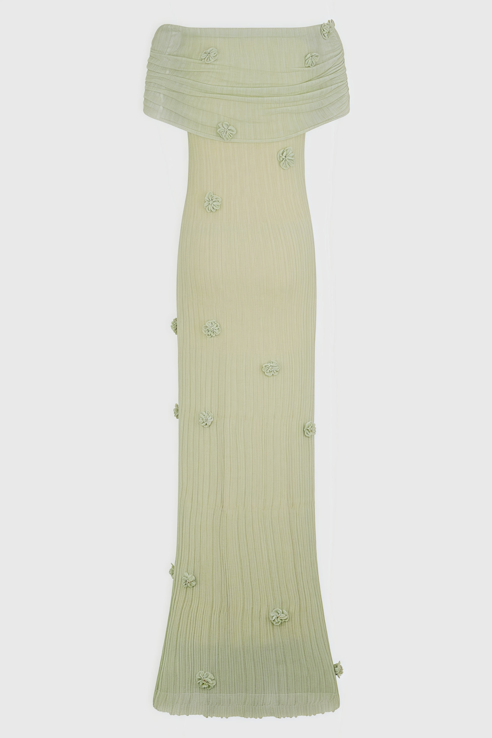 Ulrica Green Orchid Knit Maxi Dress
