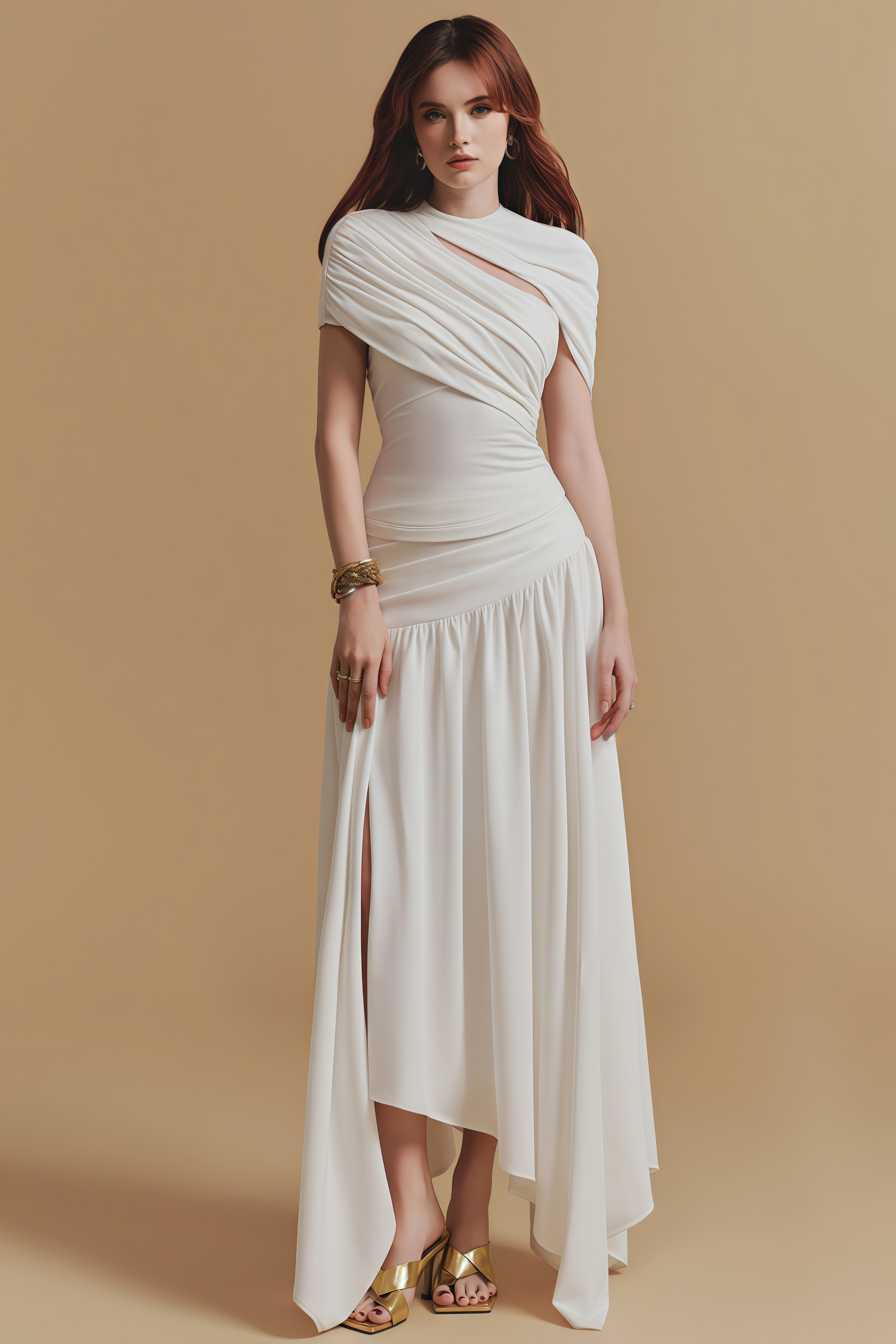 Kestyn Pleated Maxi Dress Two-Piece Set