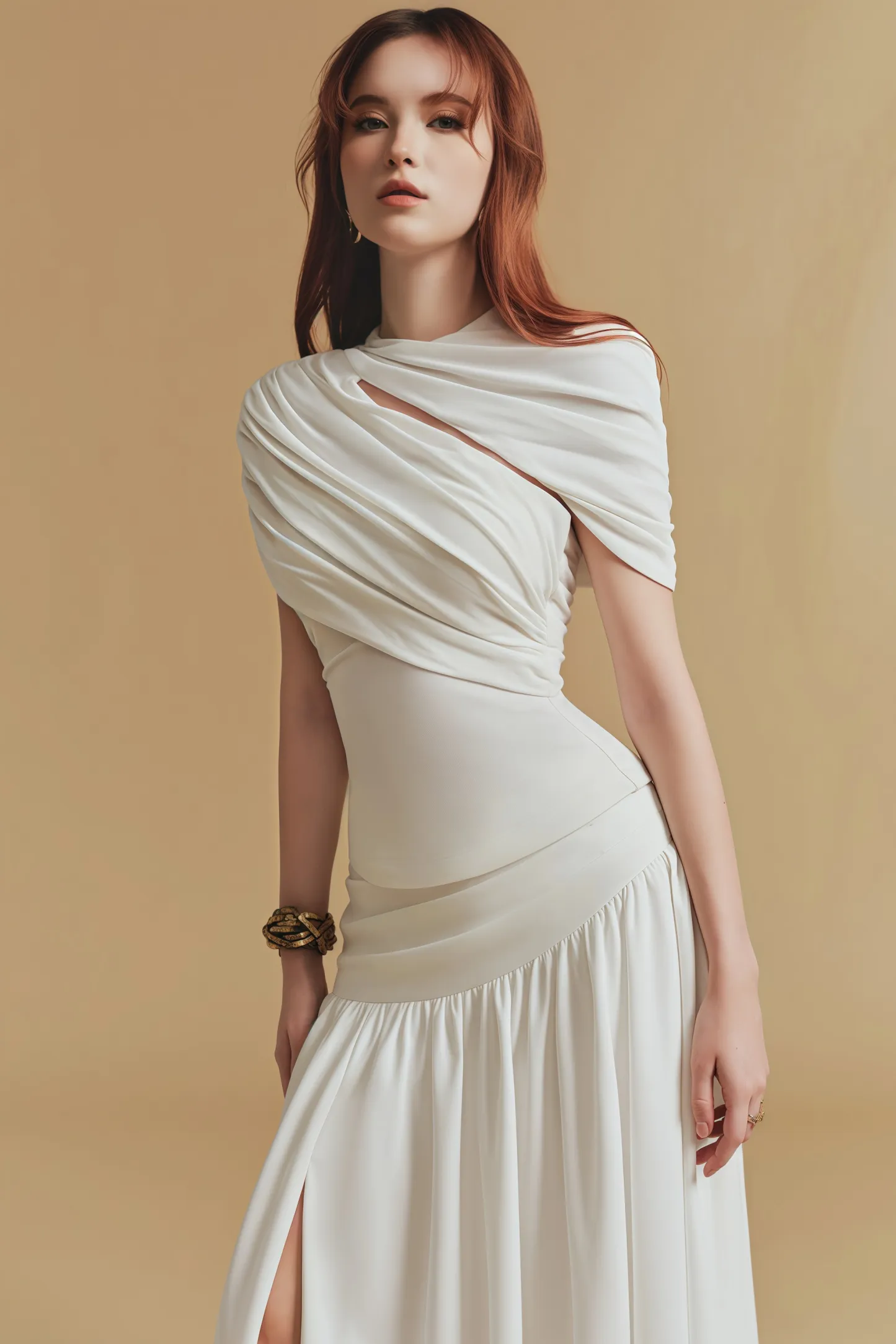Kestyn Pleated Maxi Dress Two-Piece Set