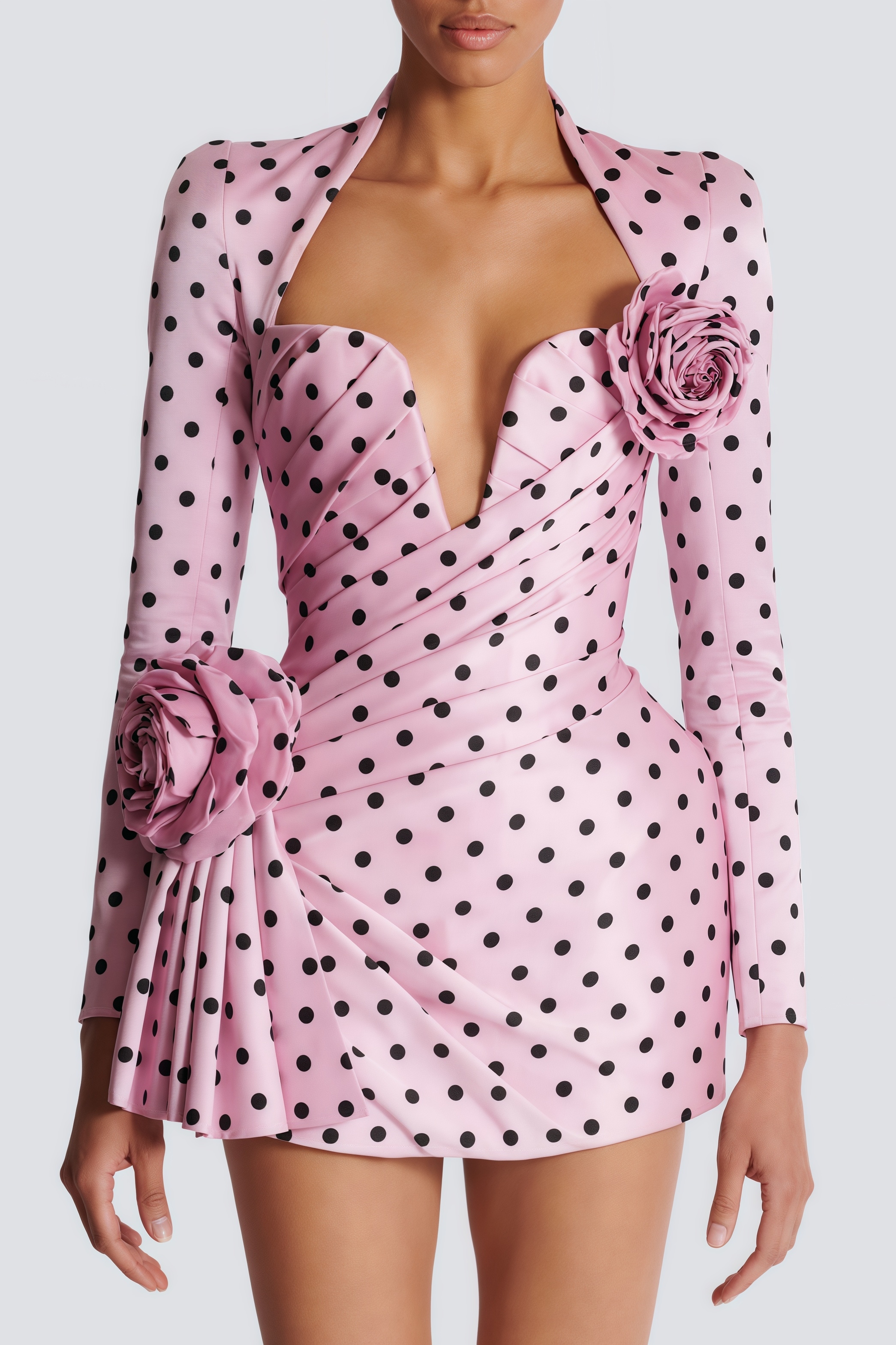 Polka Dots Printed Mini Dress