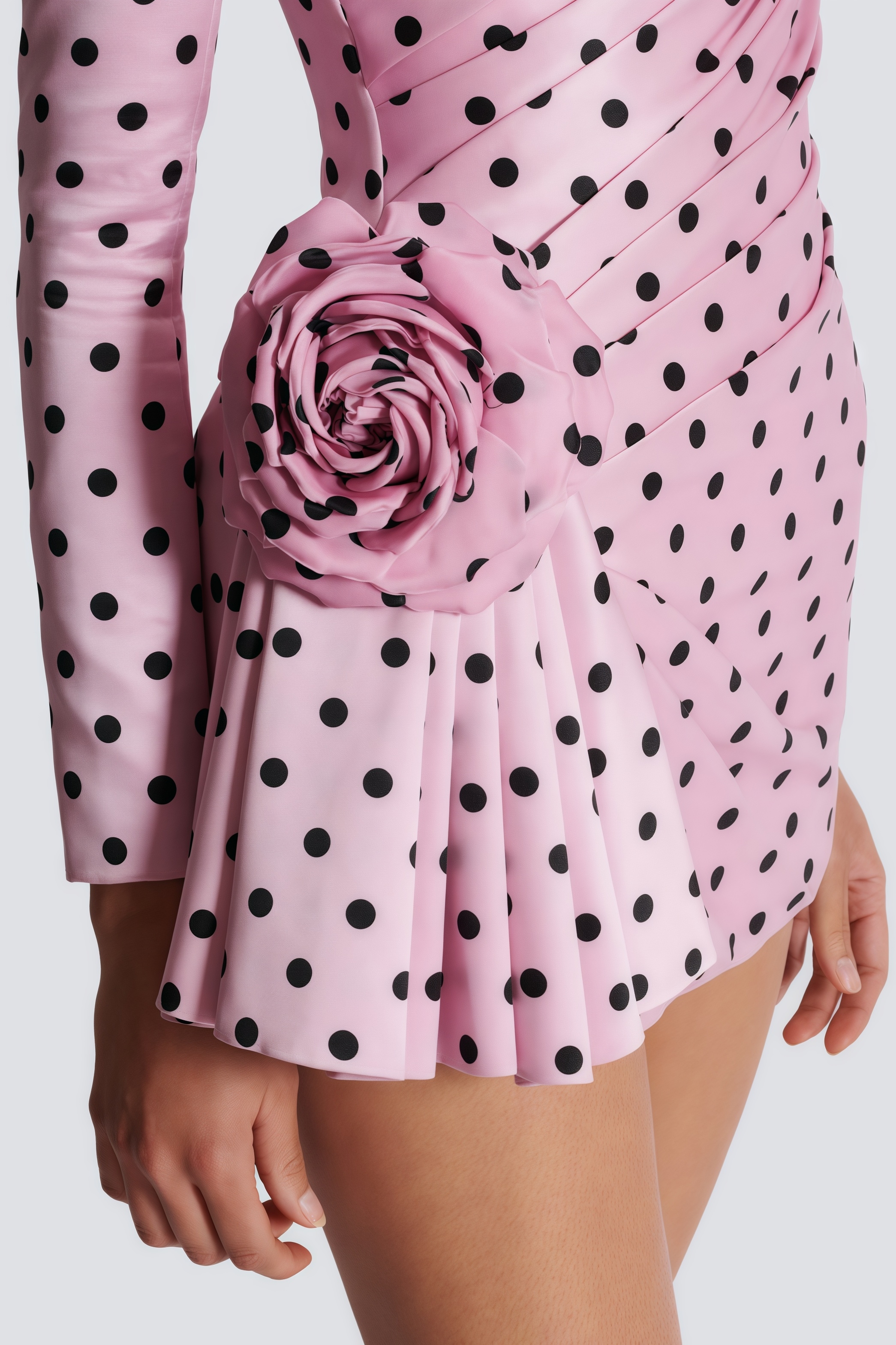 Polka Dots Printed Mini Dress