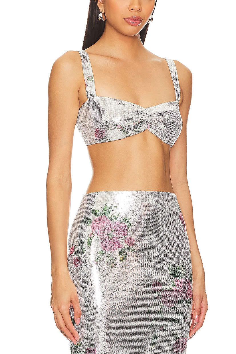 Orinthia Floral Sequin High Waist Maxi Dress