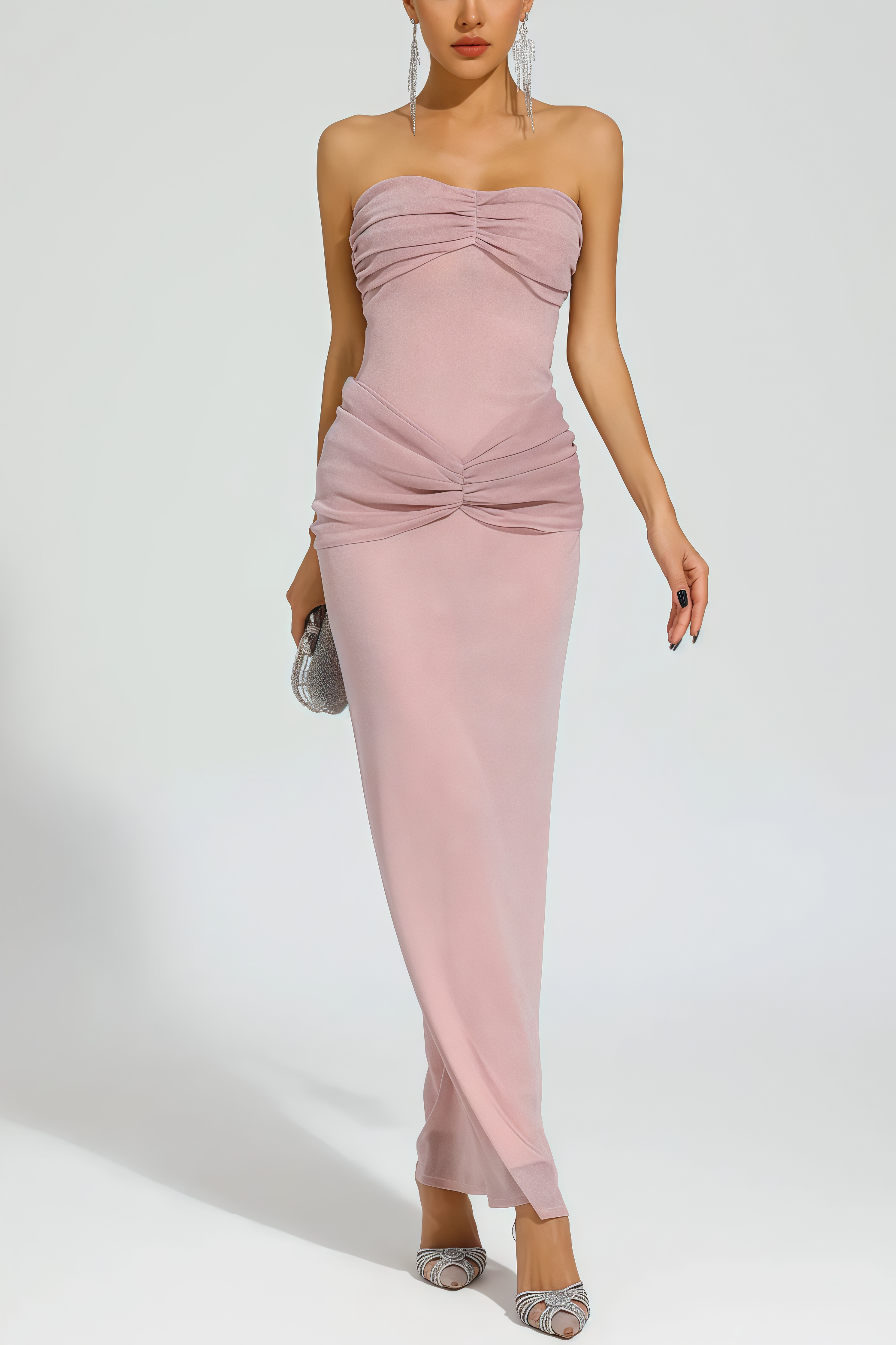 Alicg Pink Off Shoulder Maxi Dress