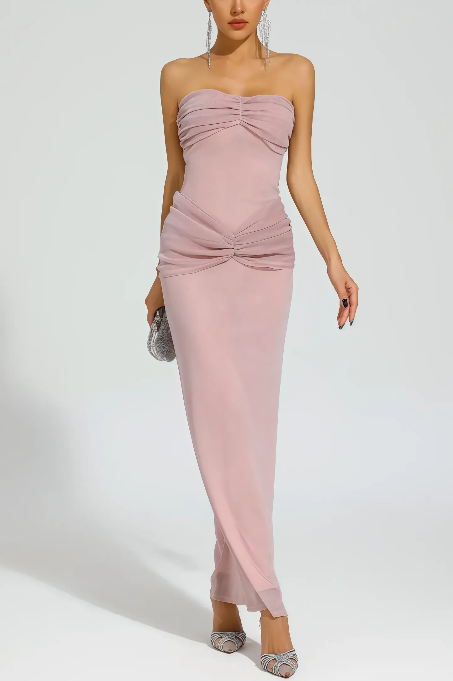 Alicg Pink Off Shoulder Maxi Dress