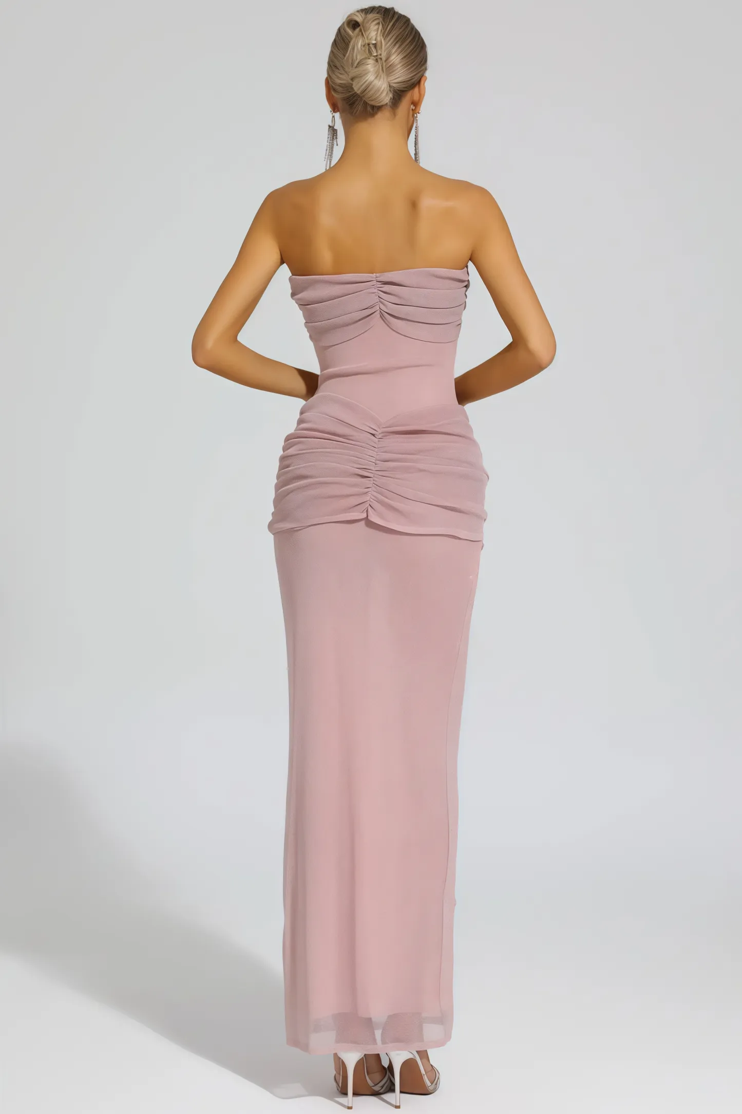 Alicg Pink Off Shoulder Maxi Dress