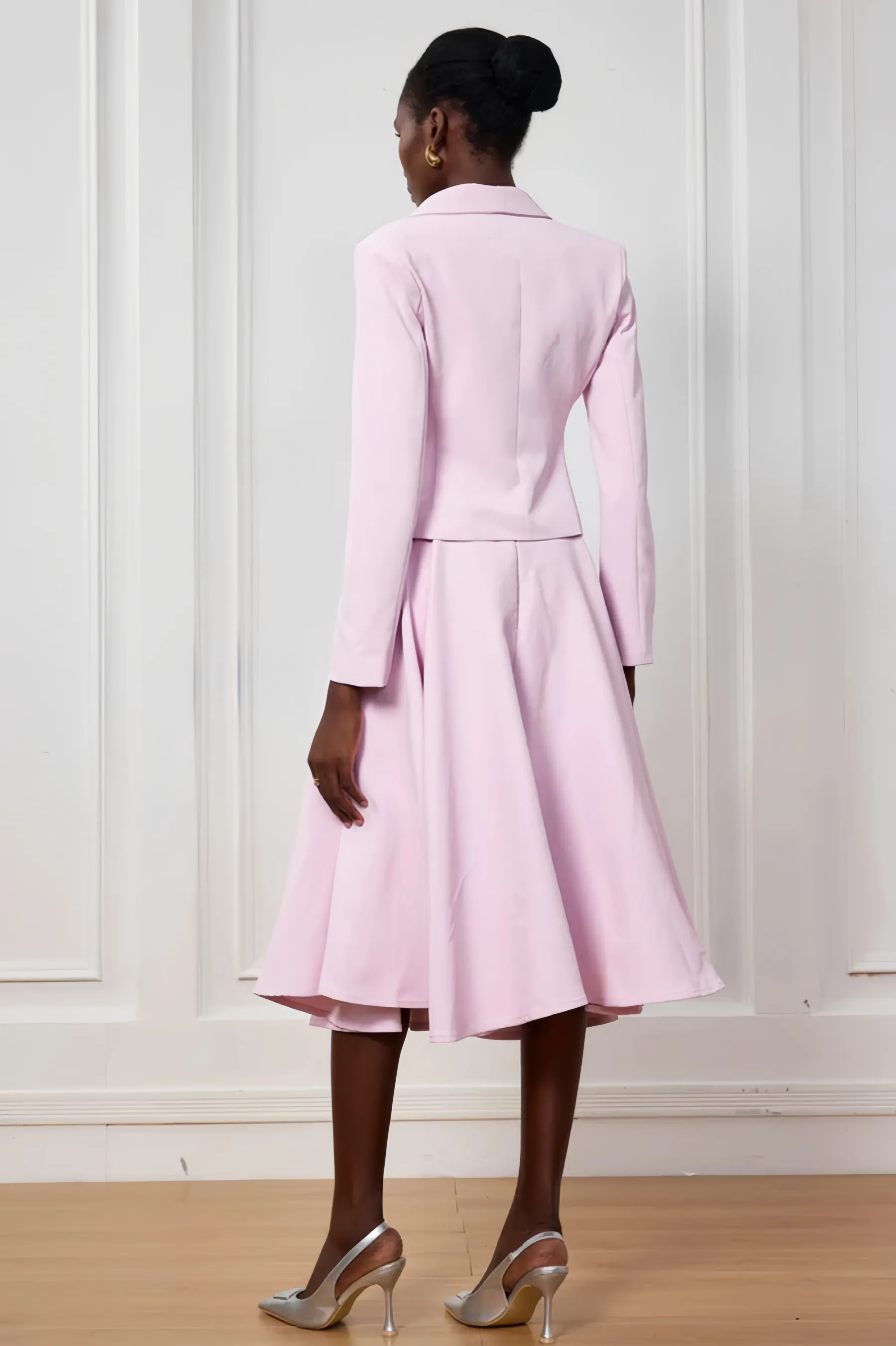 Kyra Flower Plunge Midi Dress Set