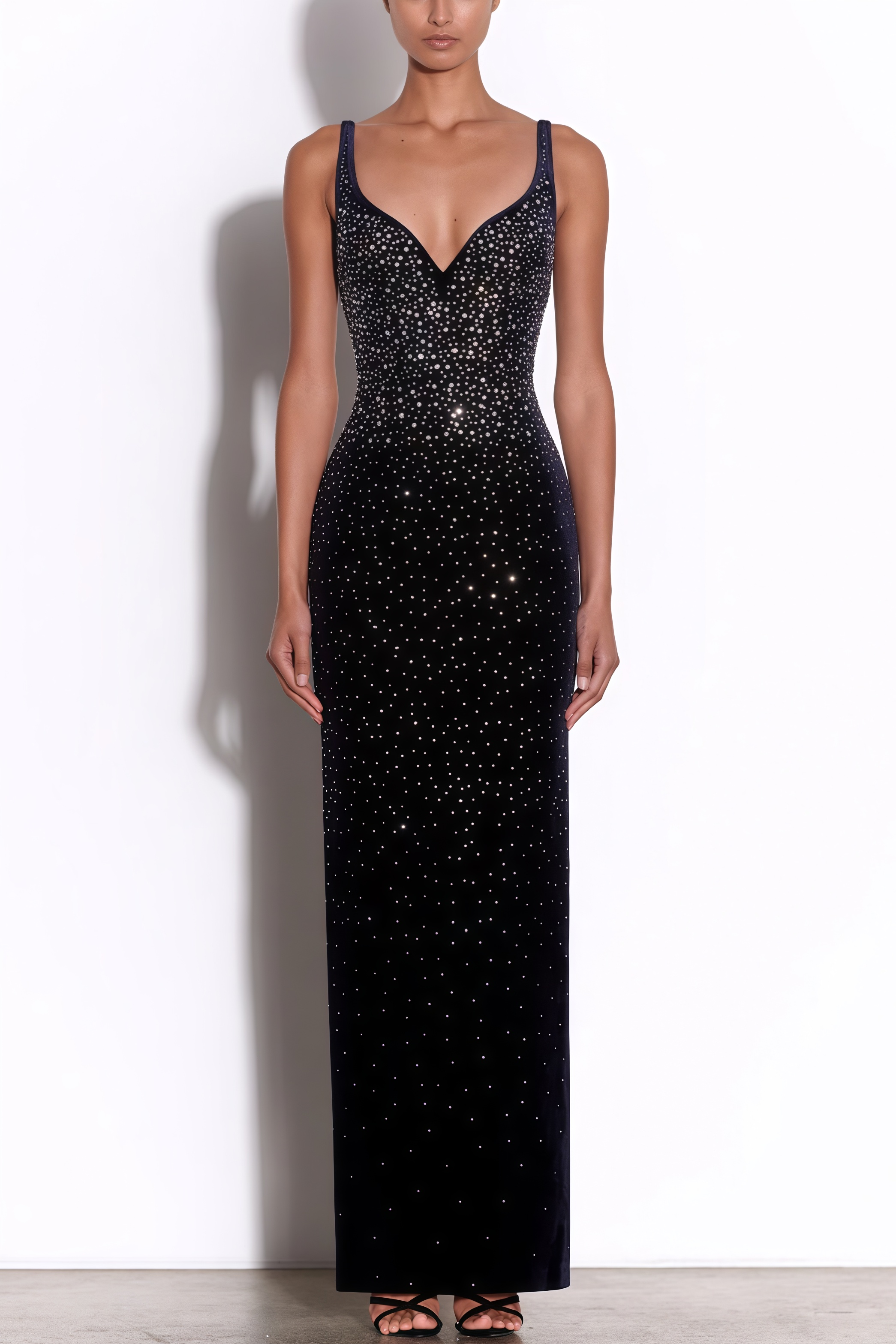 Fawke Rhinestone Sleeveless Maxi Dress