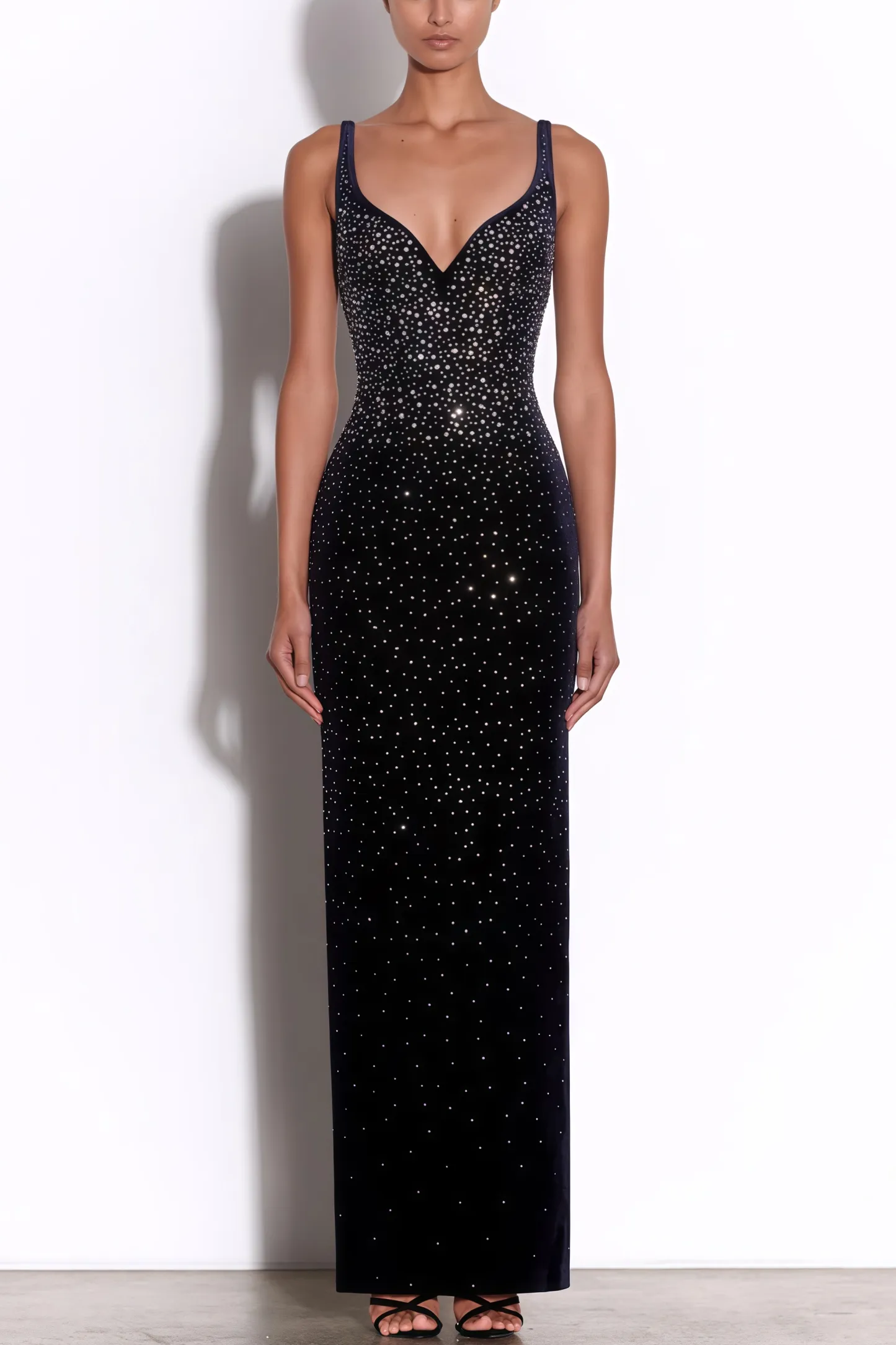 Fawke Rhinestone Sleeveless Maxi Dress