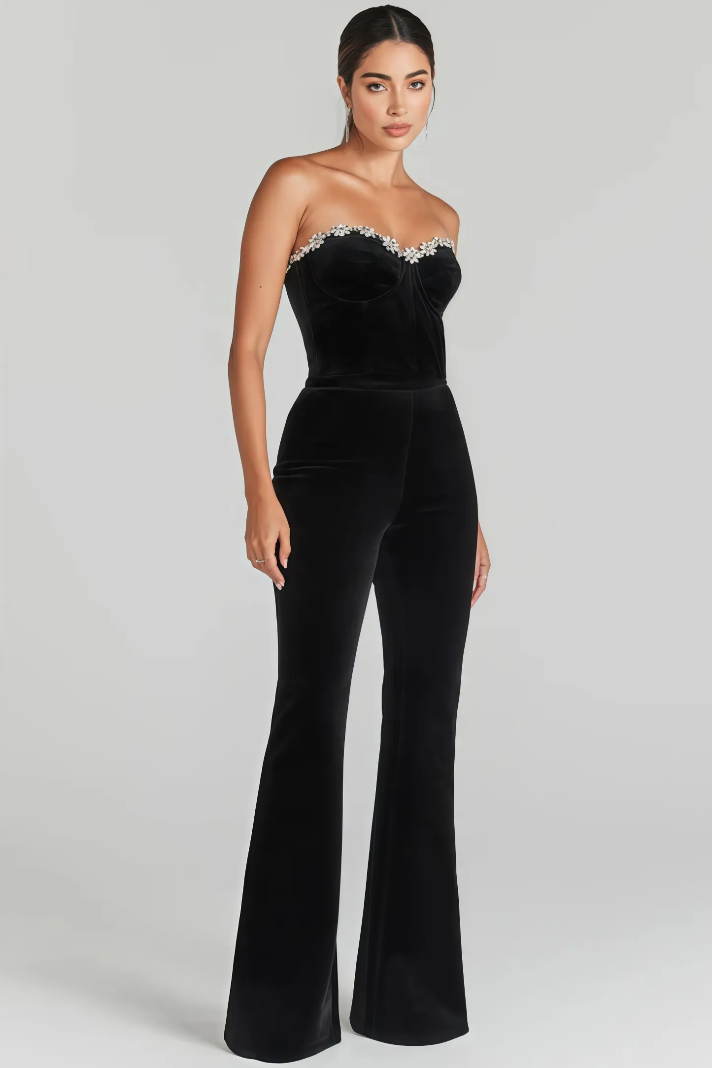 Tamsin Black Skinny Sheath Jumpsuit