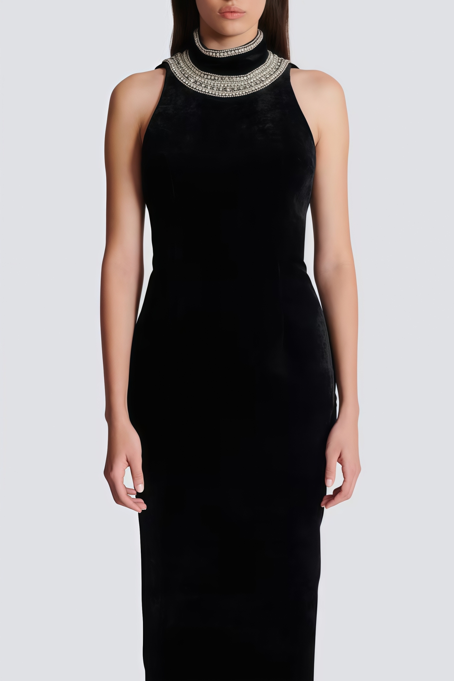 Islasd Beaded Backless Maxi Dress