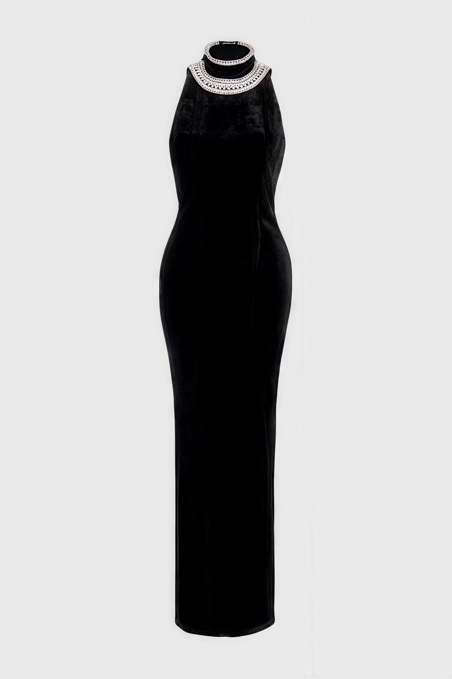 Islasd Beaded Backless Maxi Dress