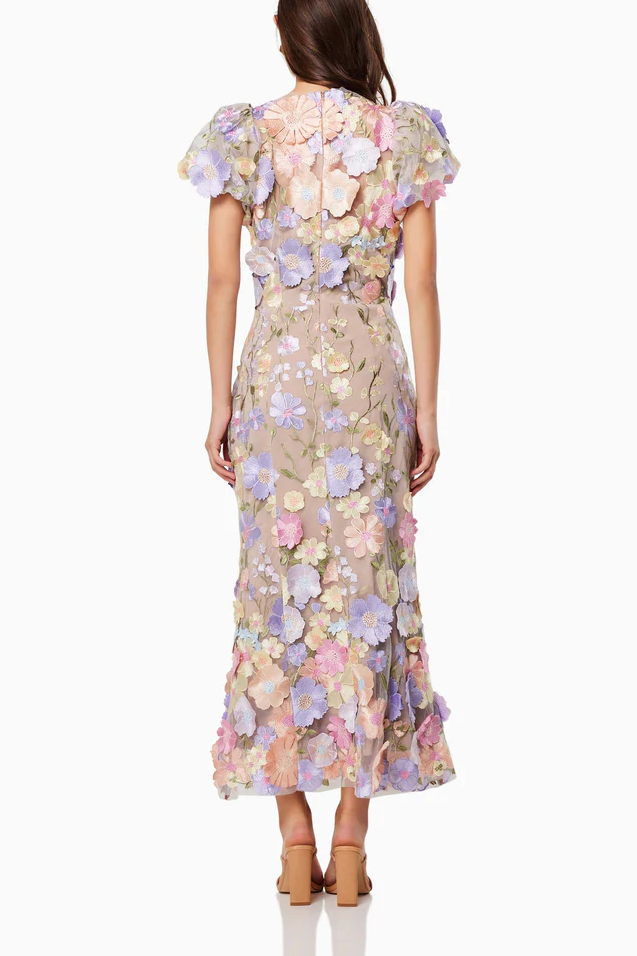 Verity 3D Lace Maxi Dress