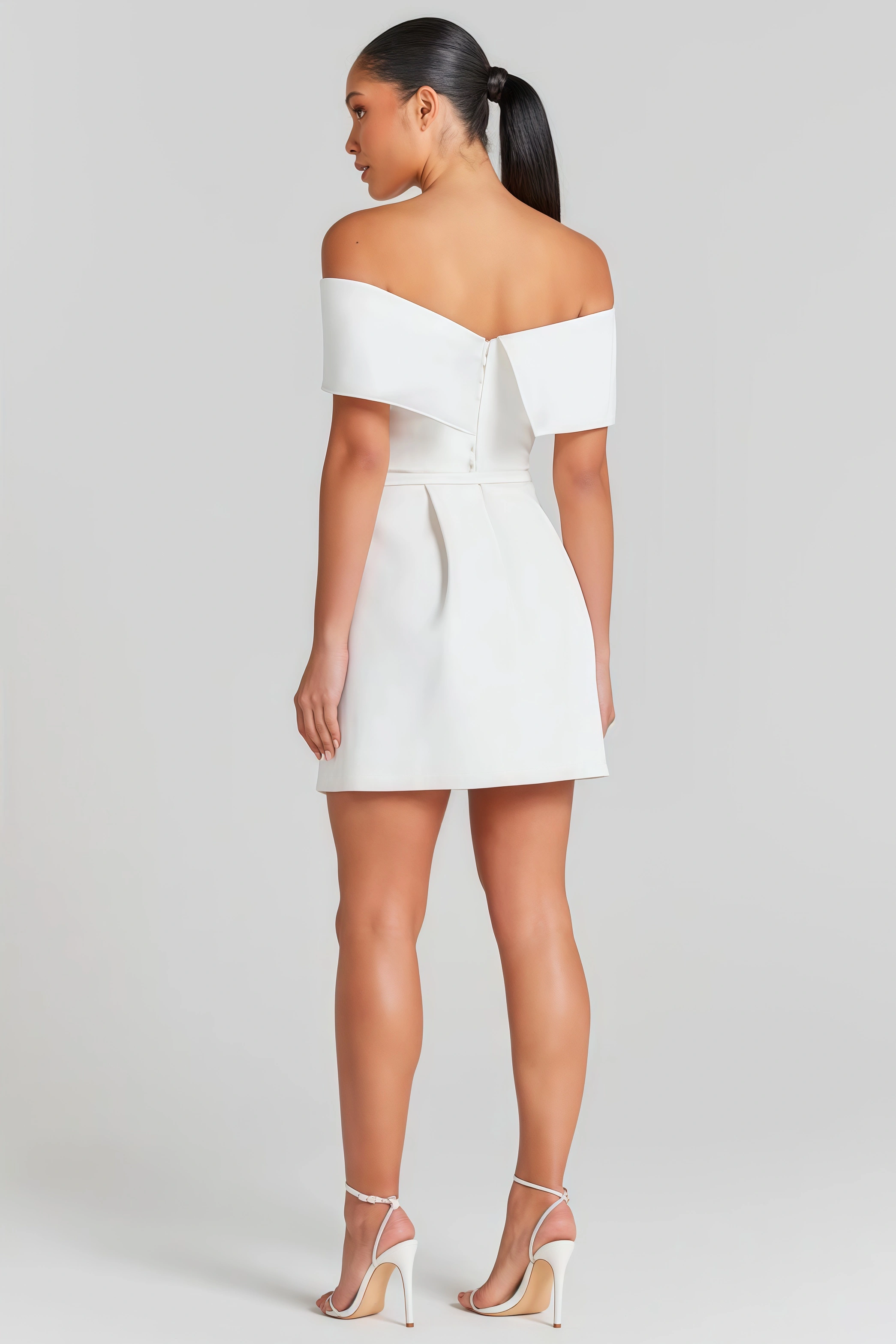Trese White One Shoulder Mini Dress