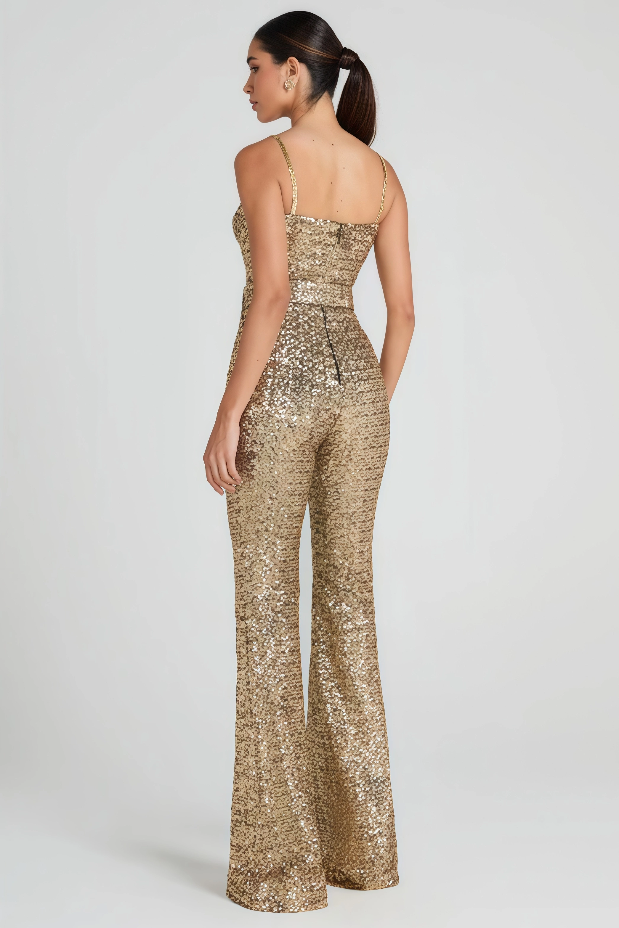 Lunia Gold Sequin Jumpsuit
