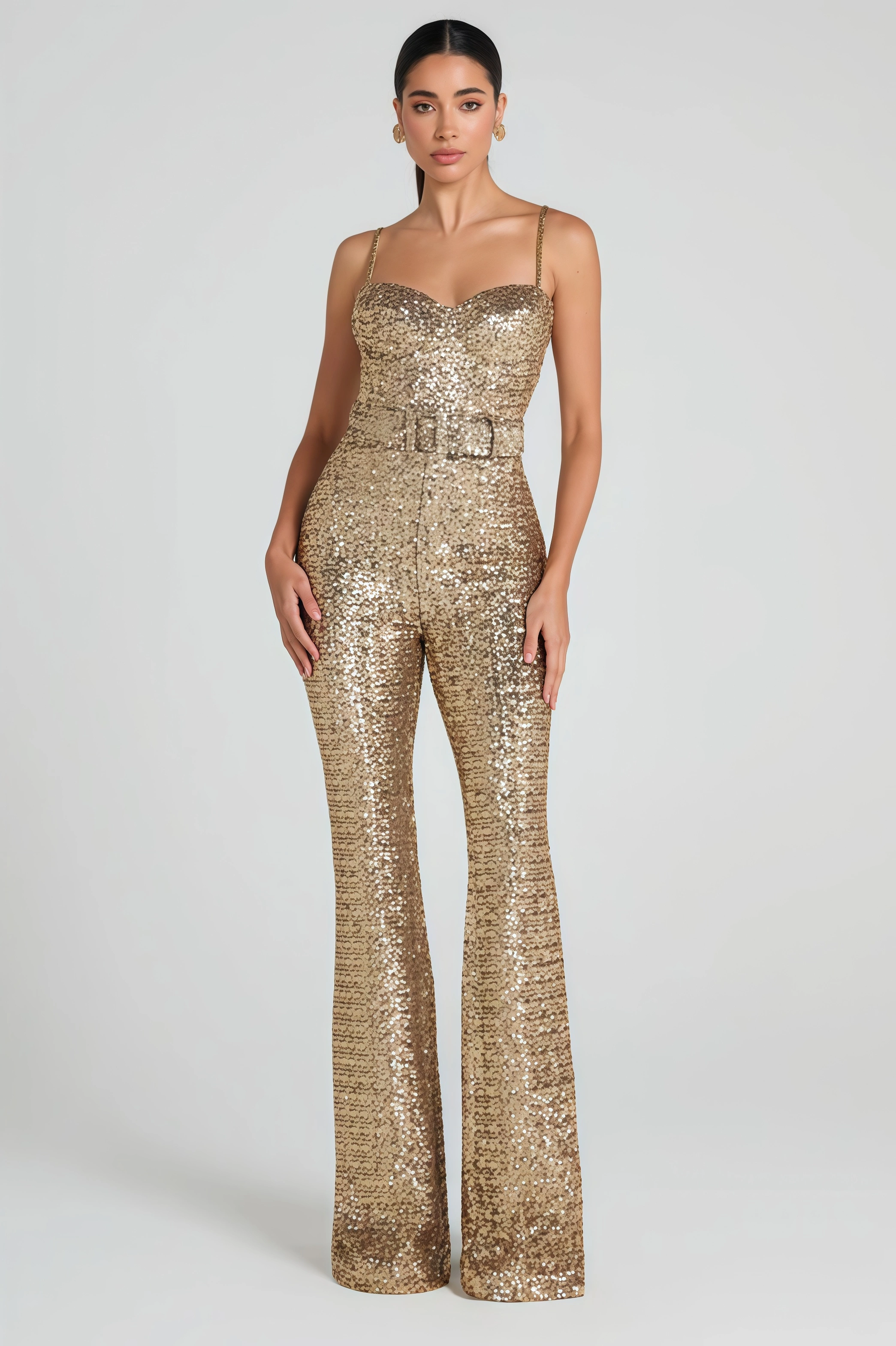 Lunia Gold Sequin Jumpsuit