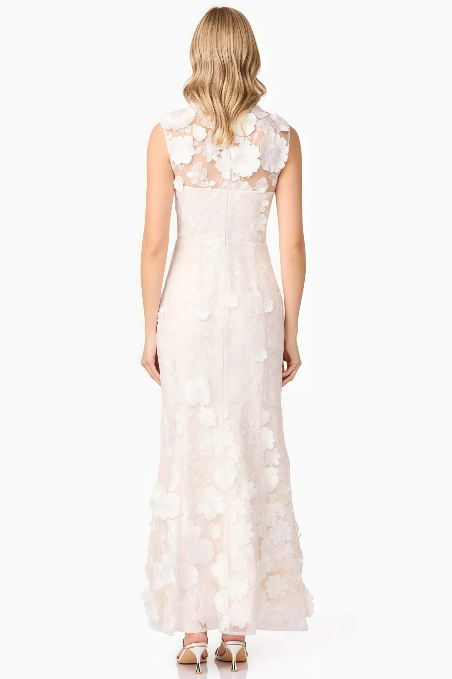 Jastet Embroidered 3D Floral Maxi Dress