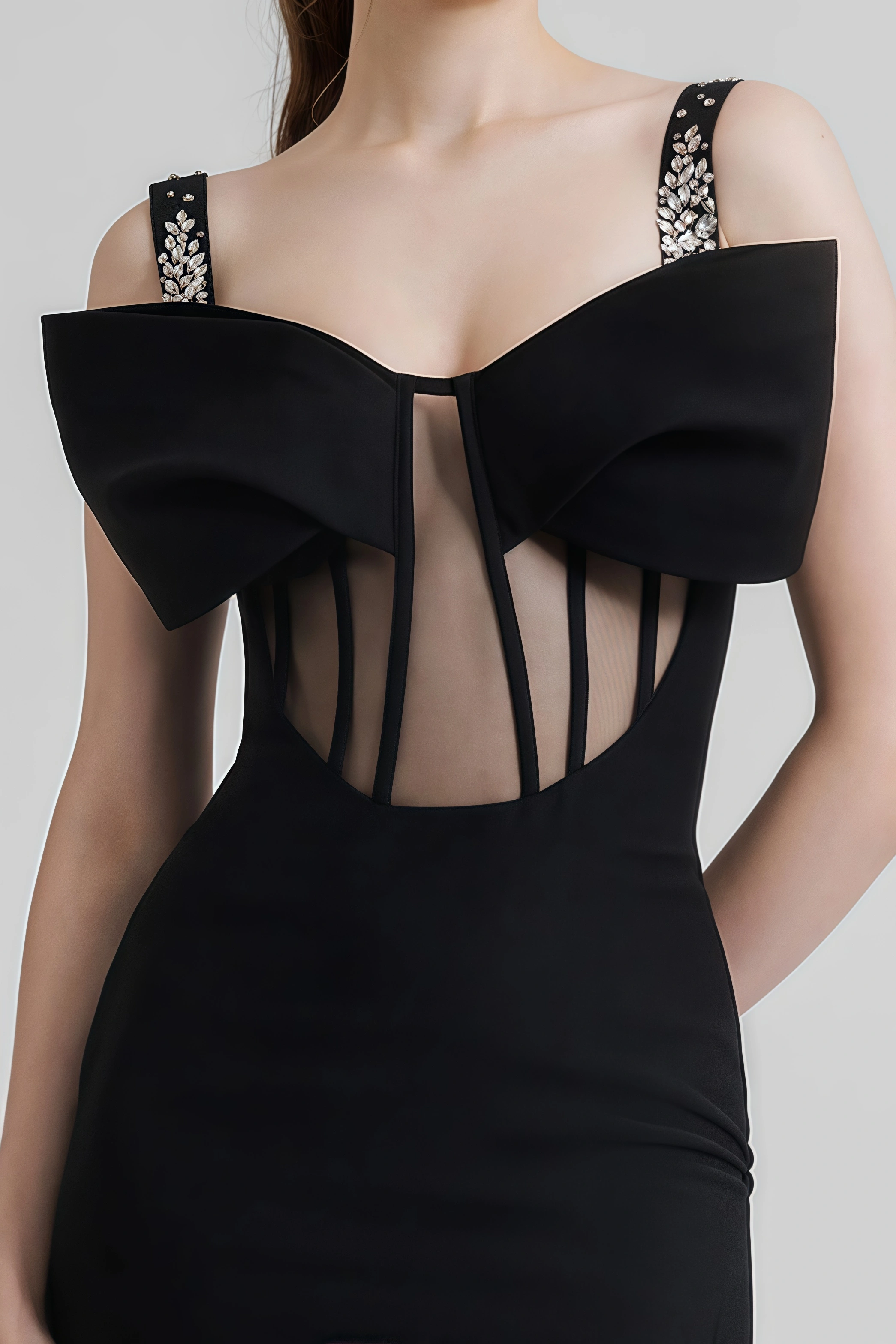 Valo Lace Studded Maxi Dress