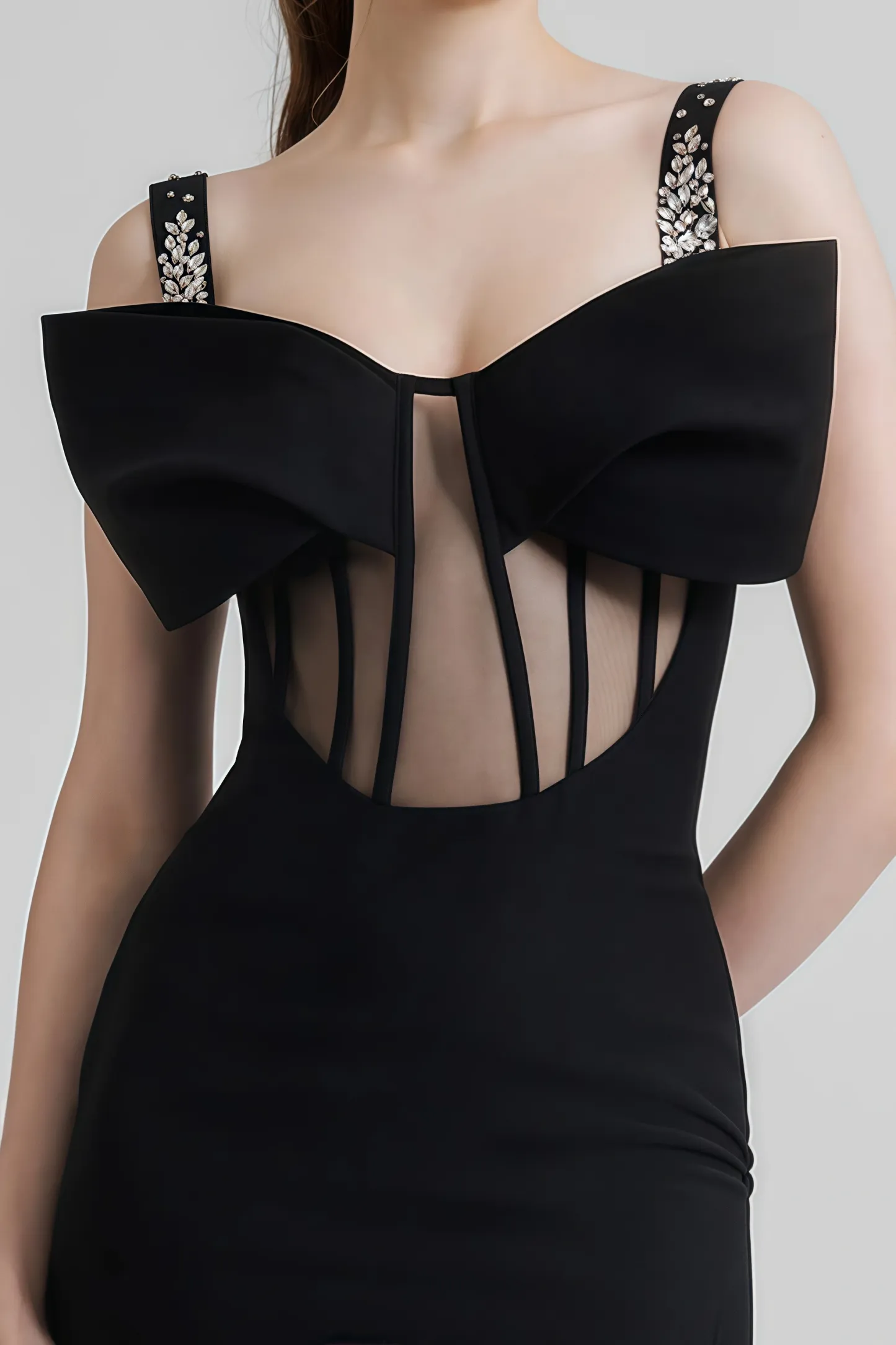 Valo Lace Studded Maxi Dress