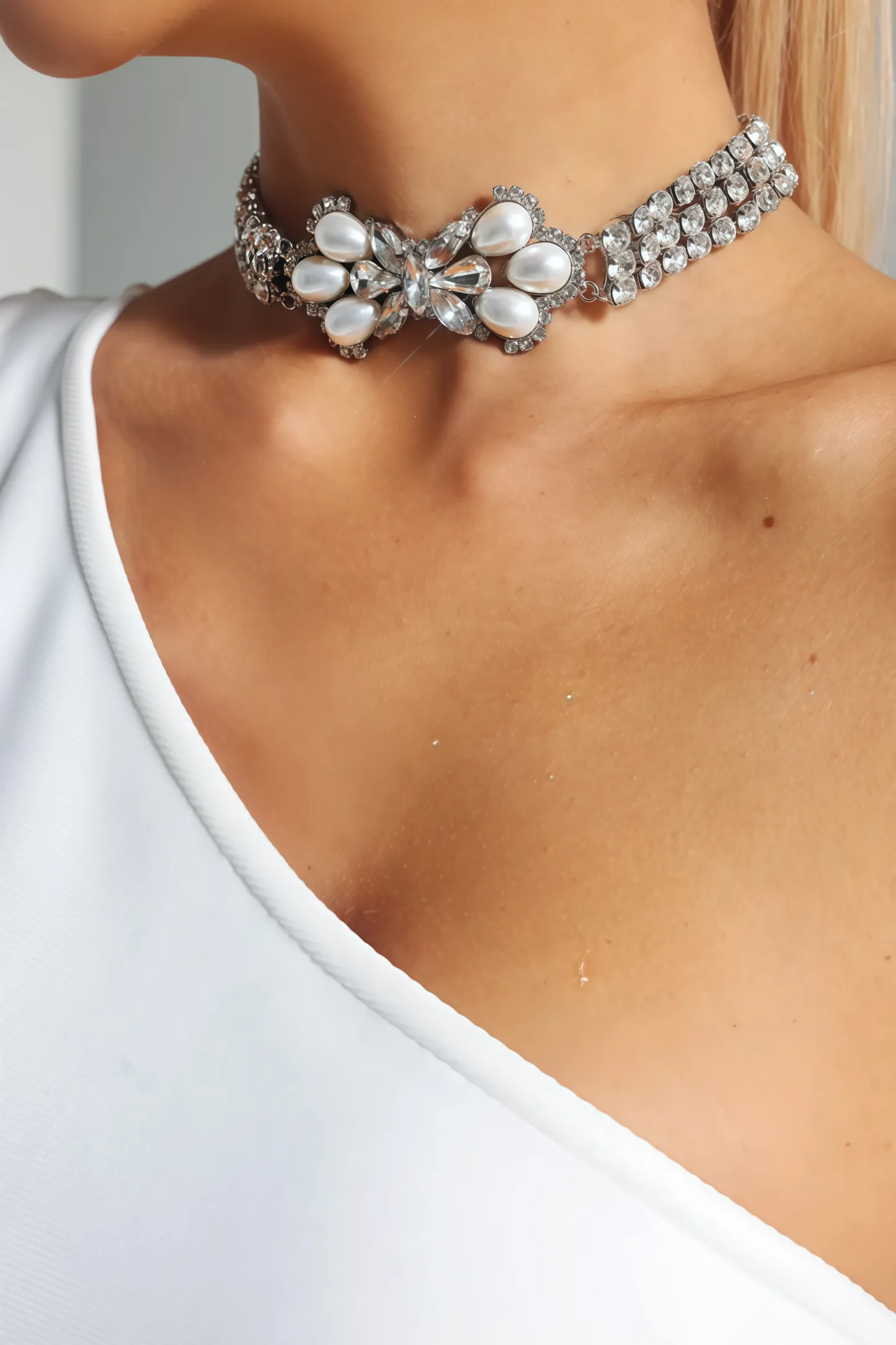 Kyna Pearl Diamond Necklace