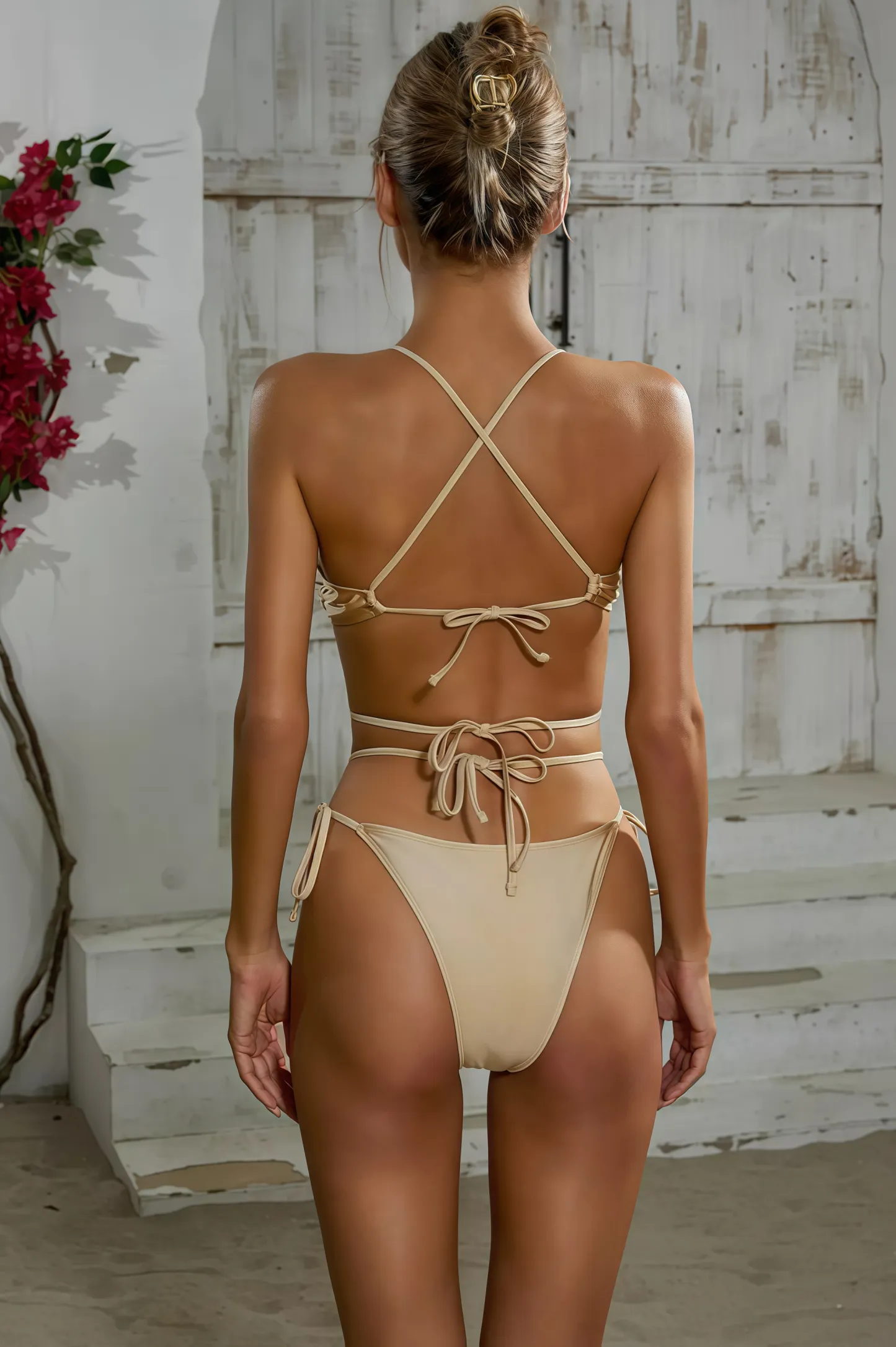 Ari Diamond Halter Strap Bikini Two Piece Set