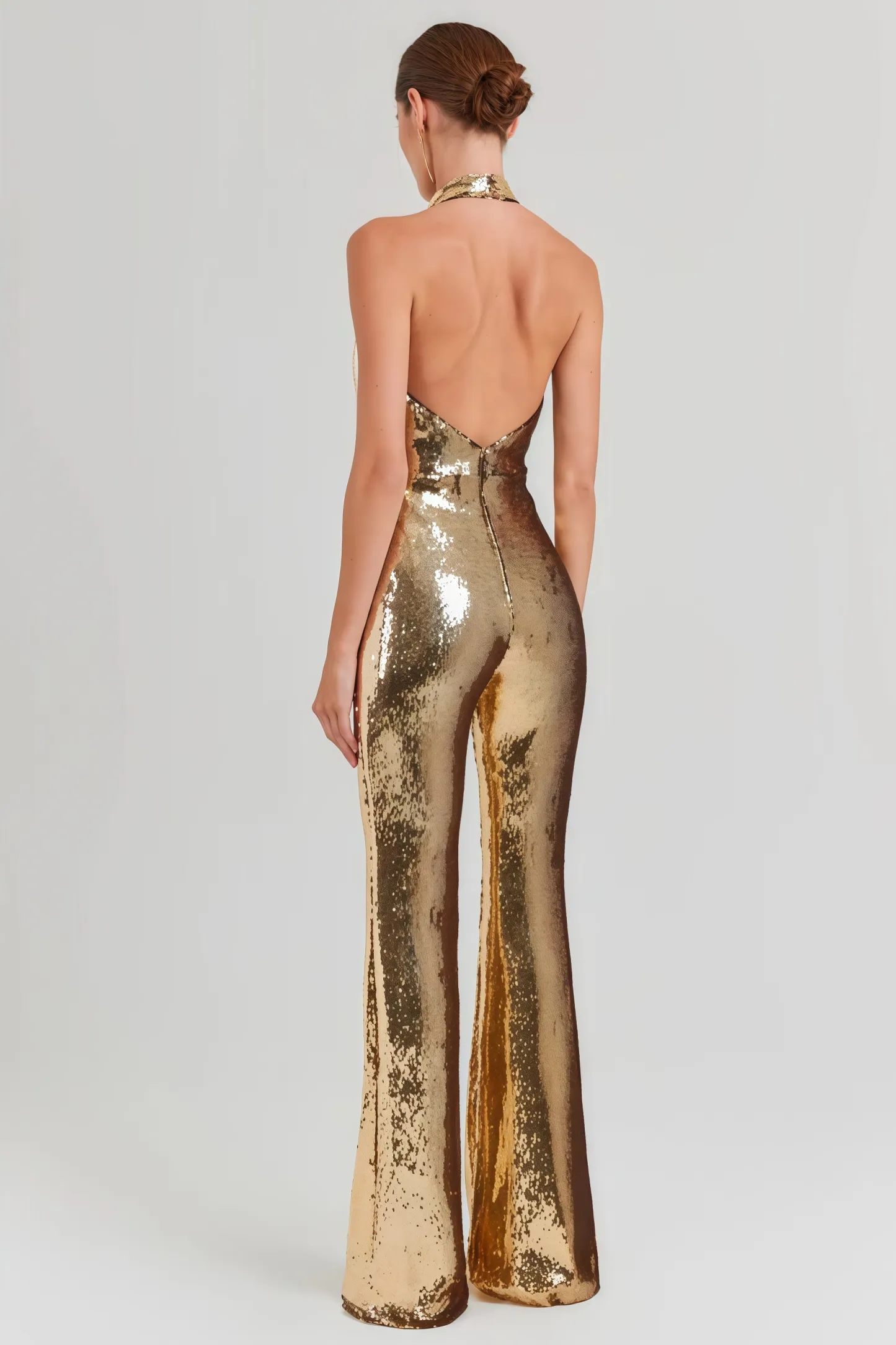 Spak Gold Sleeveless Jumpsuit
