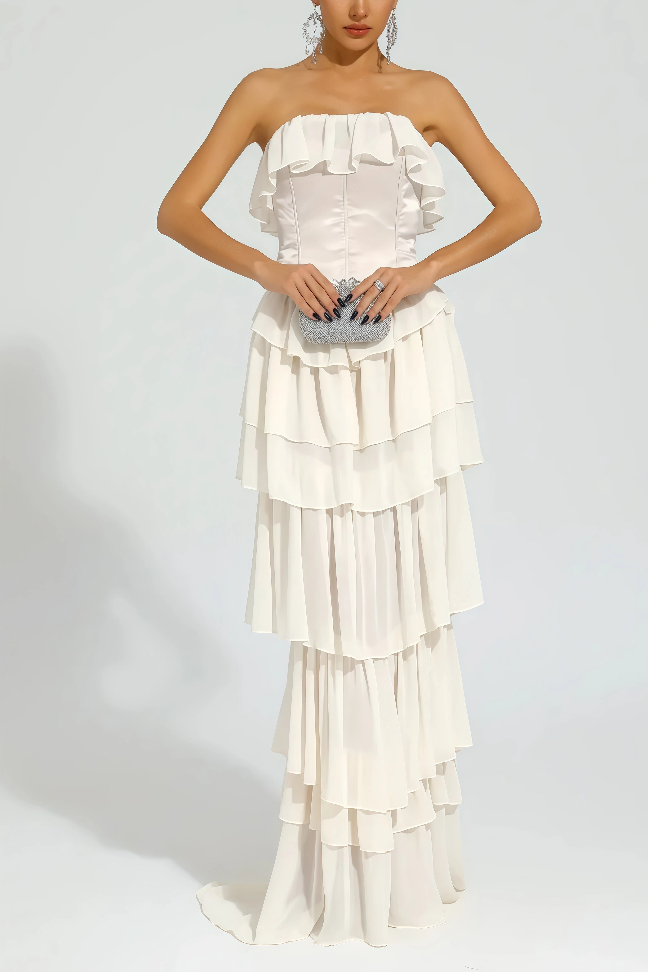 Mirae Apricot Off Shoulder Maxi Dress