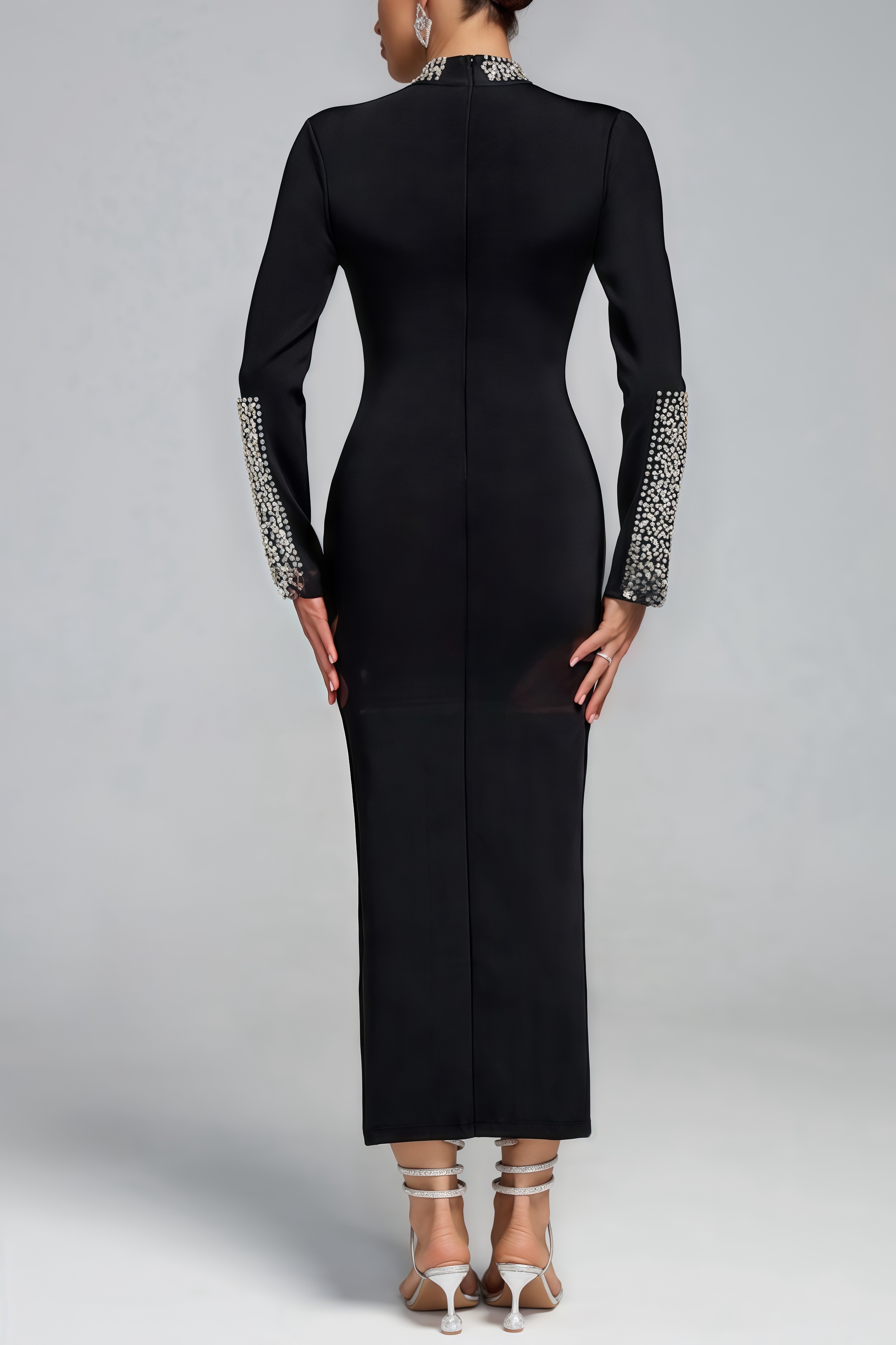 Yetta Crystal Detail Bandage Maxi Dress