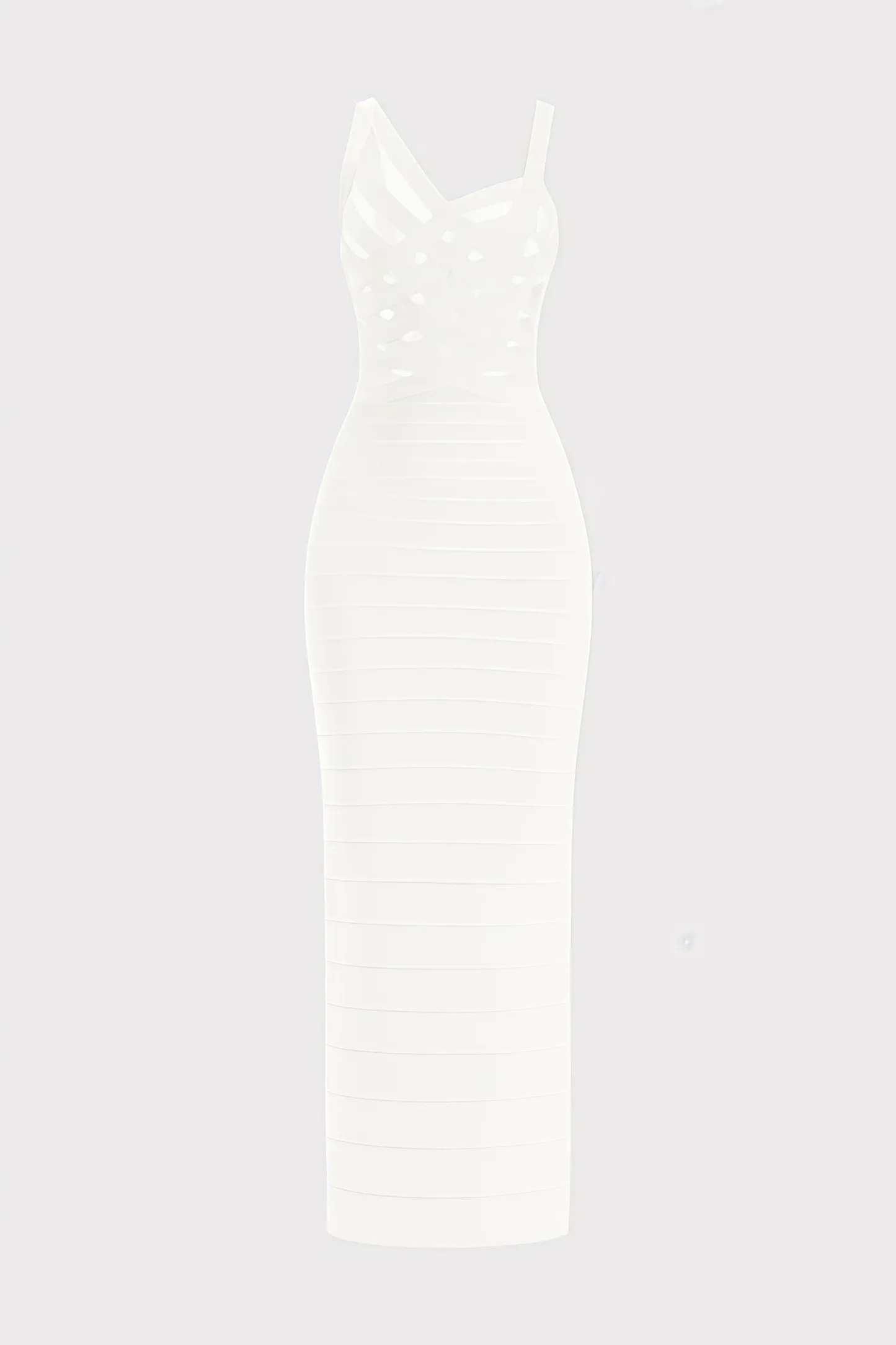 Yeriel White Cross Cut-outs Maxi Dress