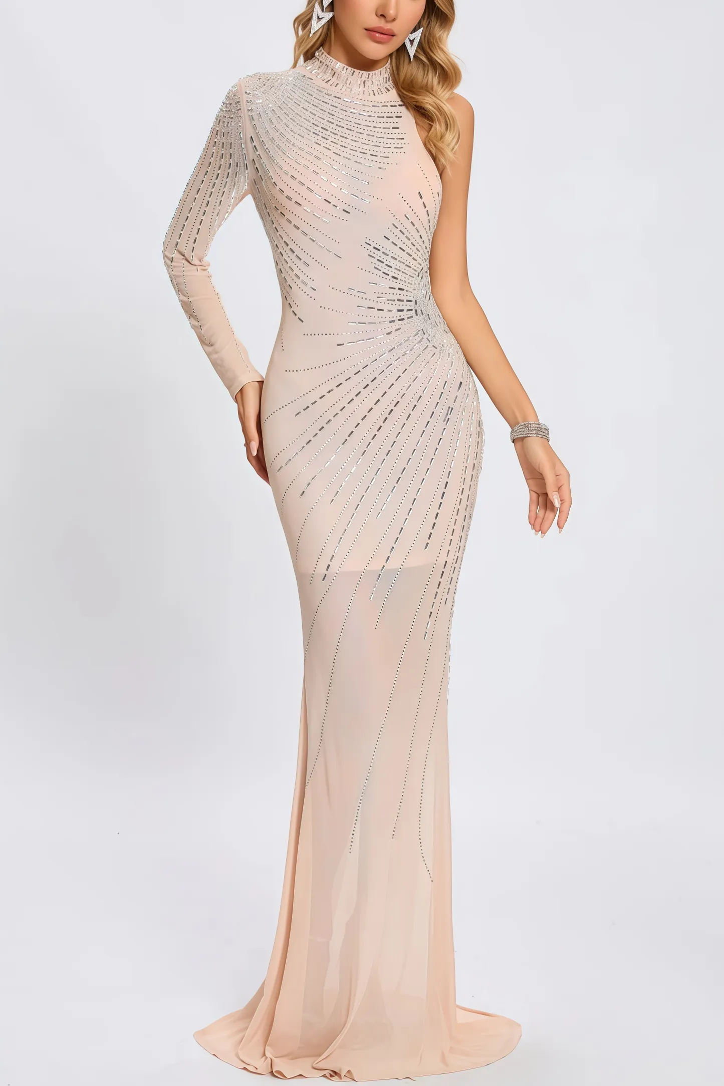 Eviea Crystal Embellished Maxi Dress