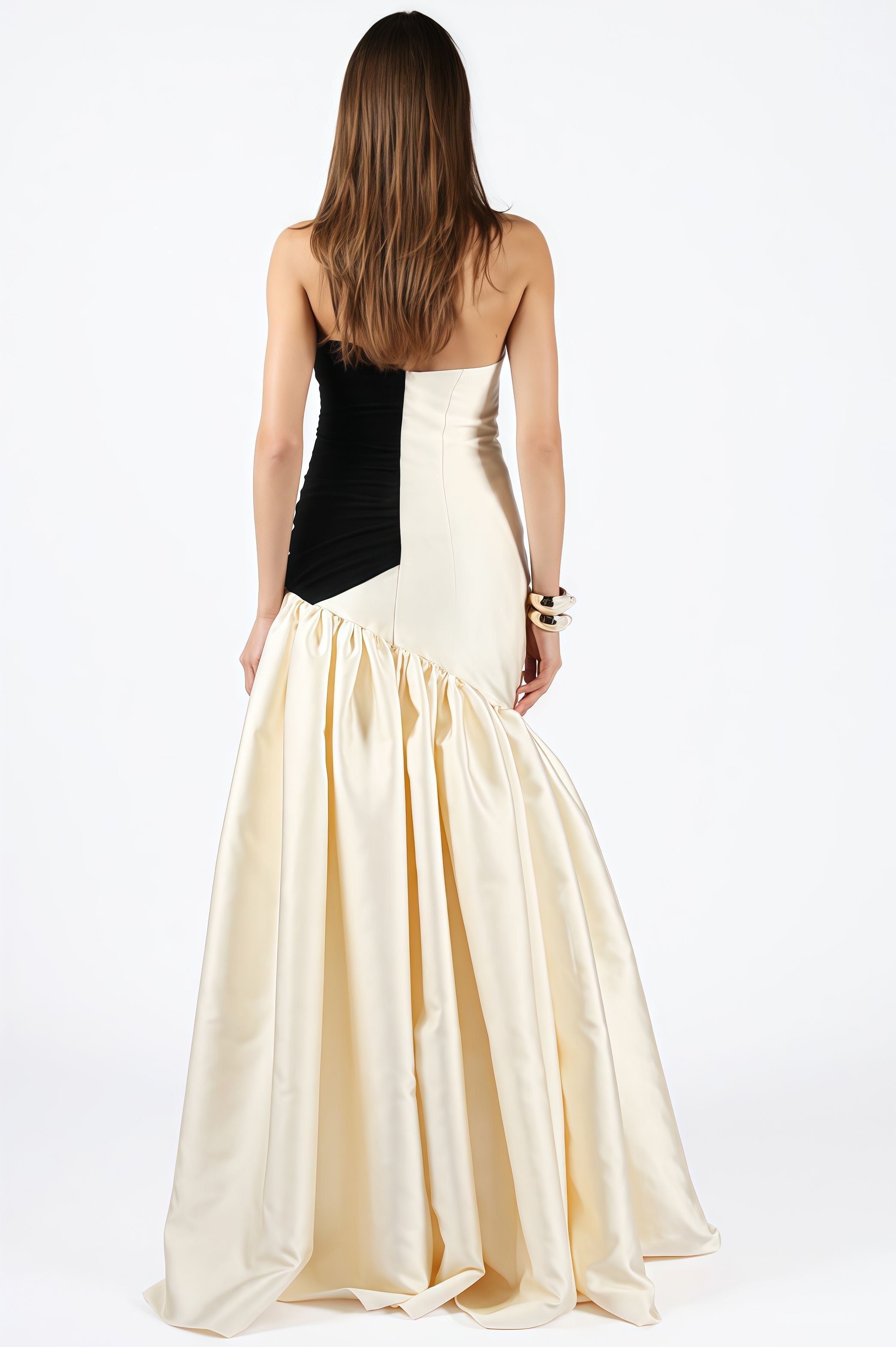 Branda Fishtail Satin Maxi Dress