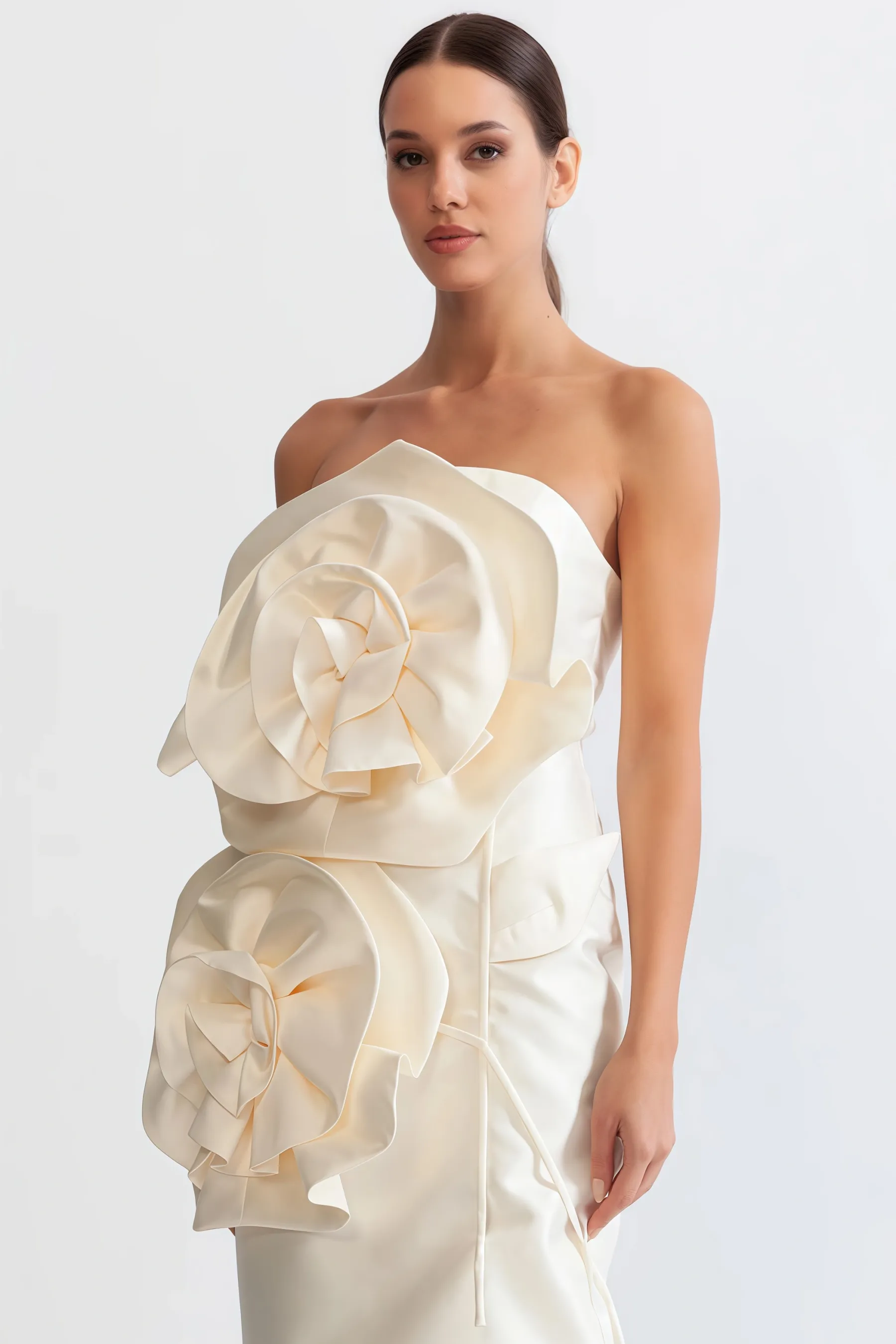 Roie 3D Flower Design Midi Dress