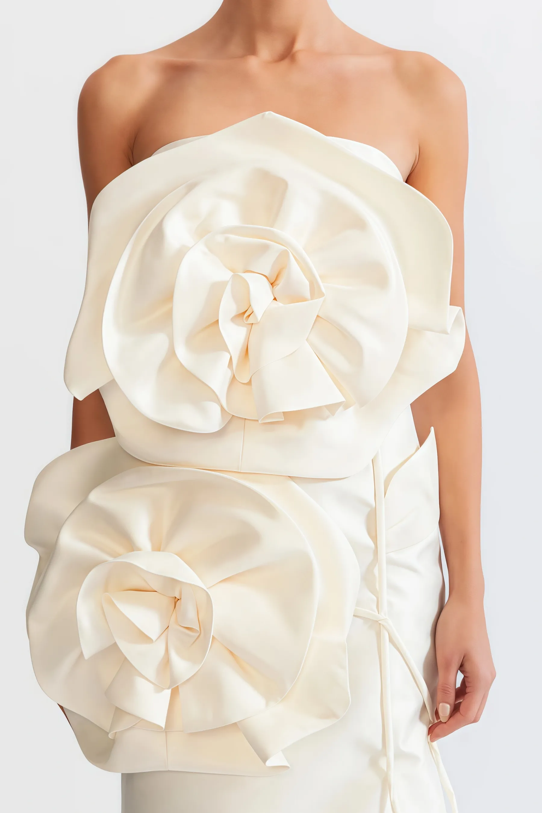 Roie 3D Flower Design Midi Dress