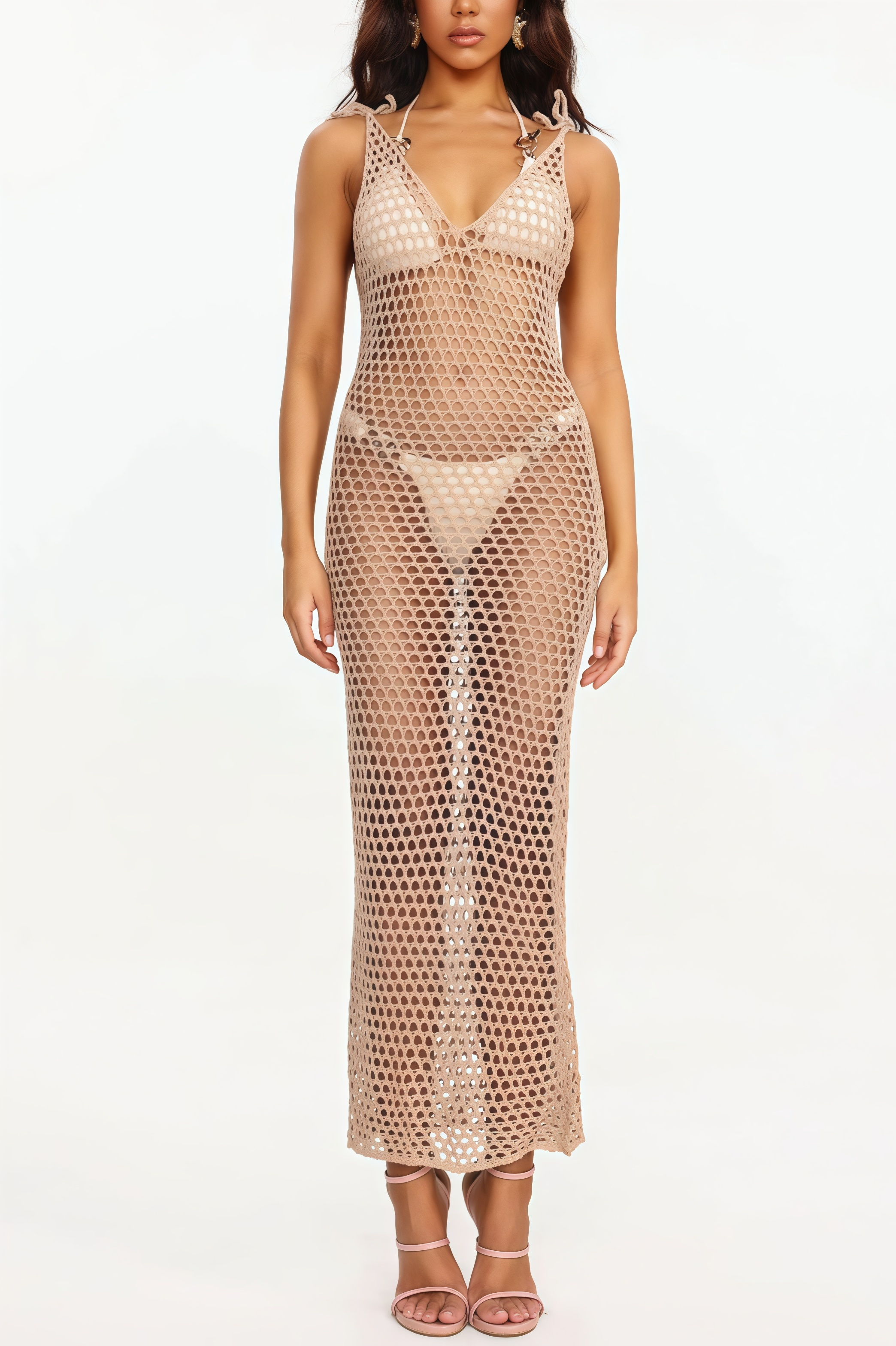 Kora Strappy Knitted Maxi Dress