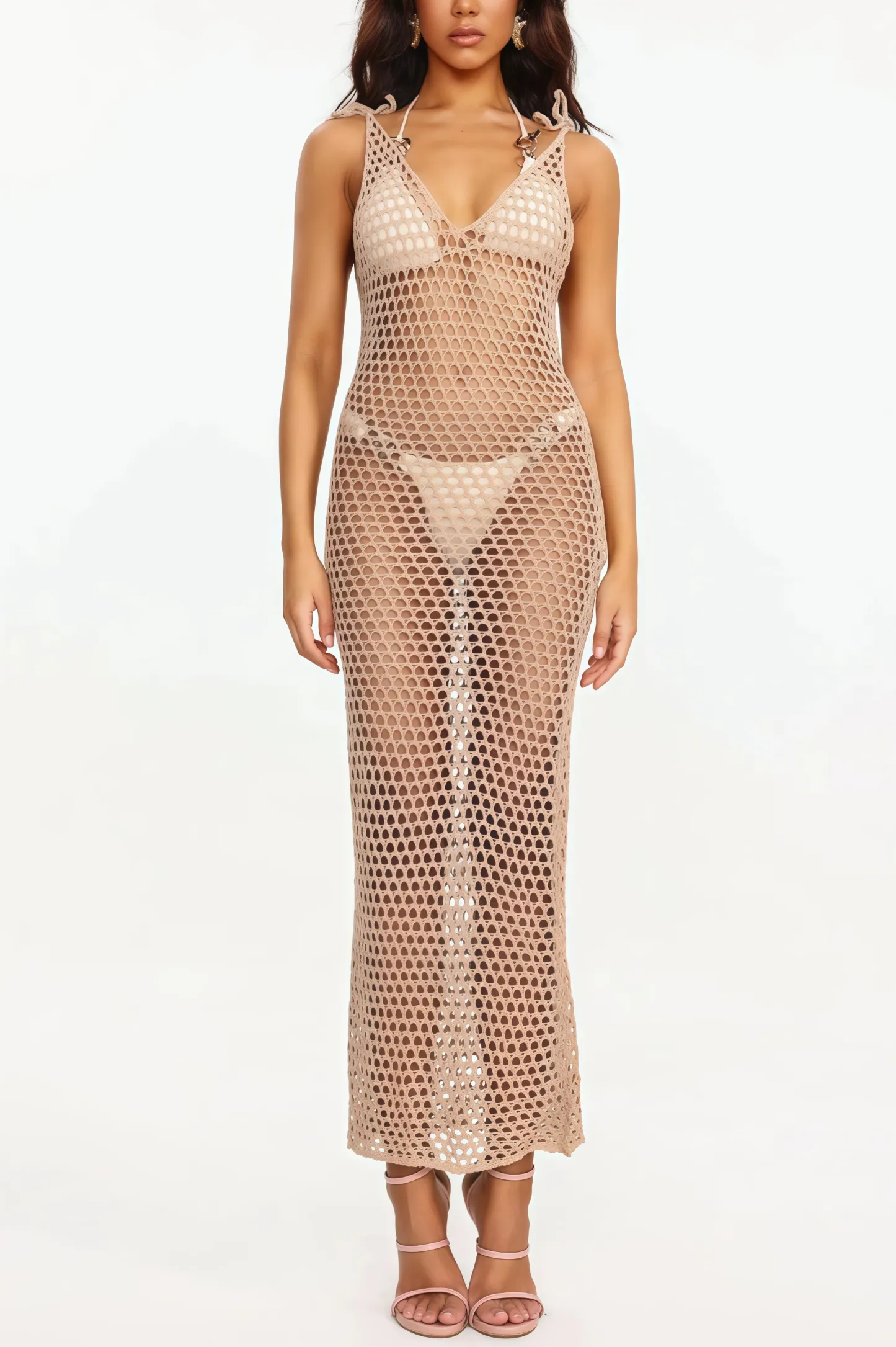 Kora Strappy Knitted Maxi Dress