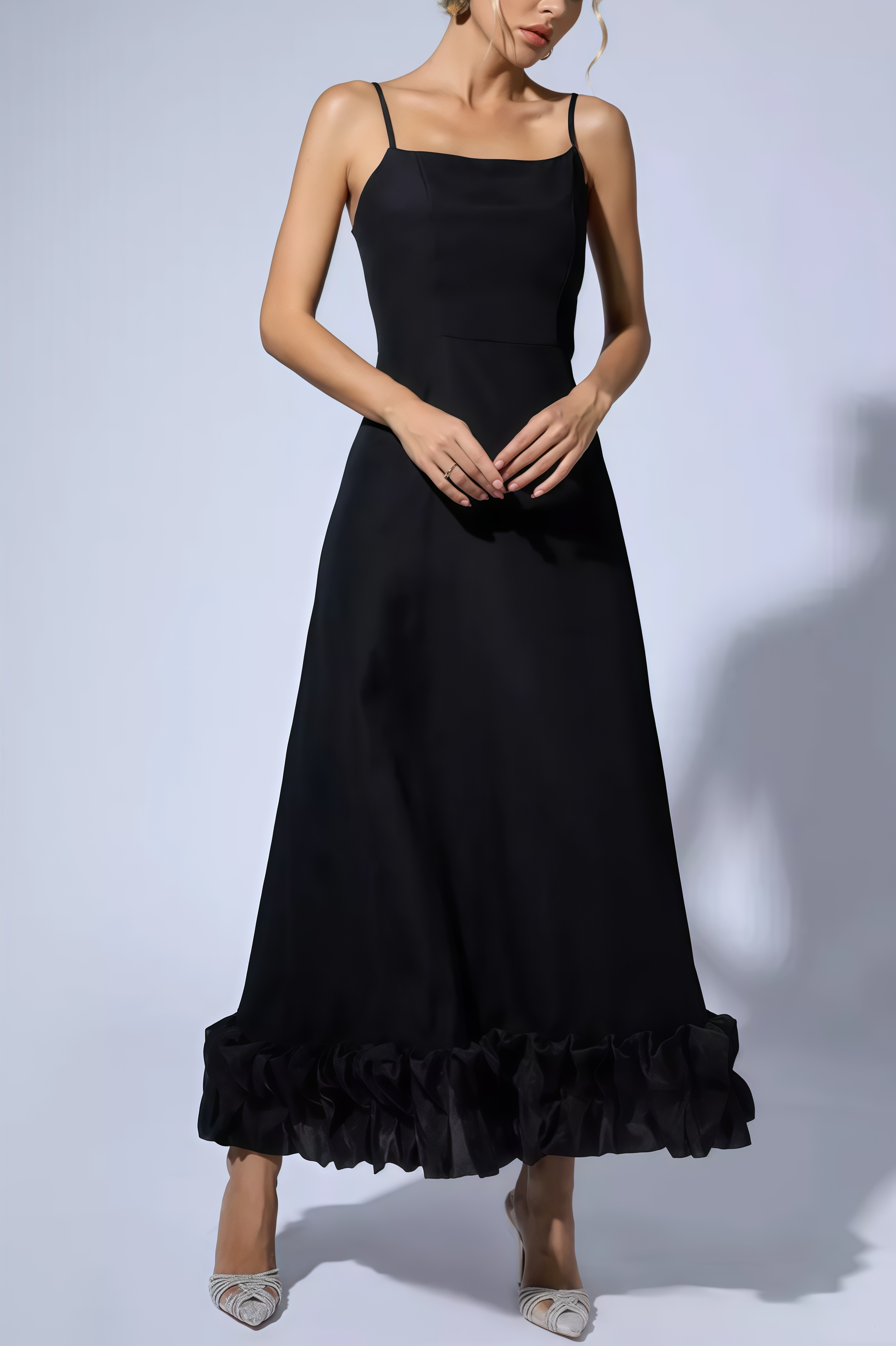 Tavae Black A-line Maxi Dress