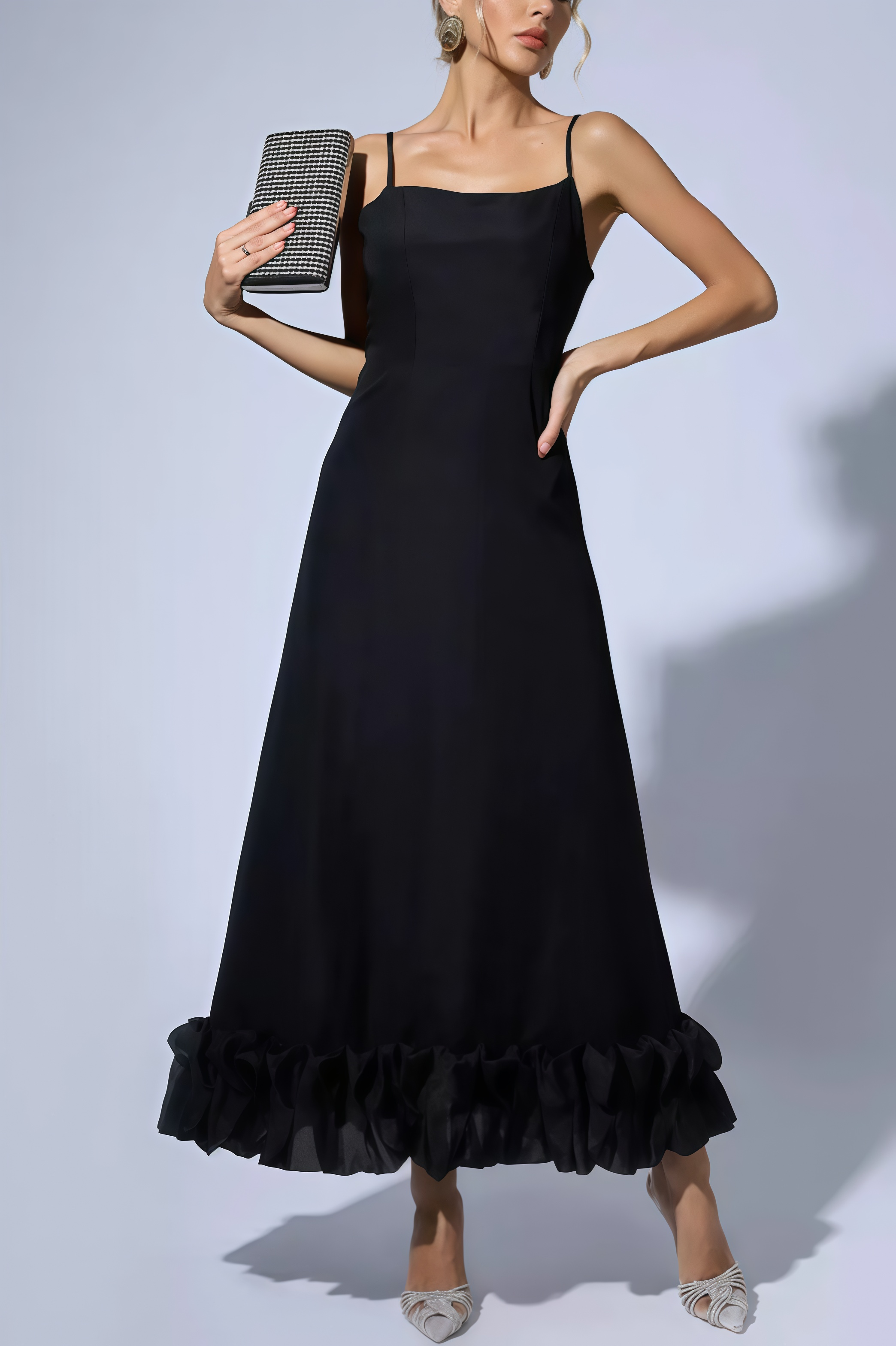 Tavae Black A-line Maxi Dress