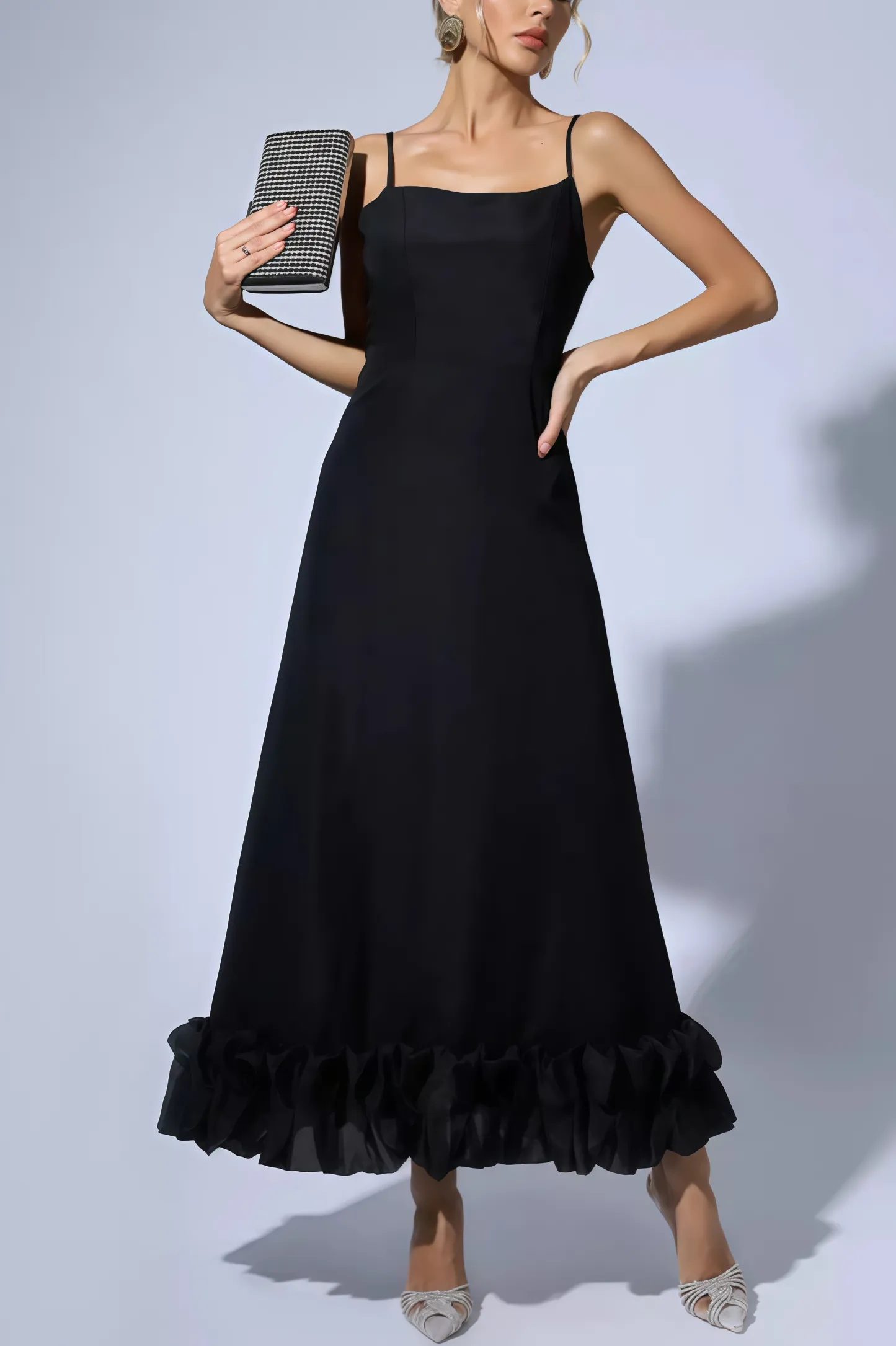 Tavae Black A-line Maxi Dress
