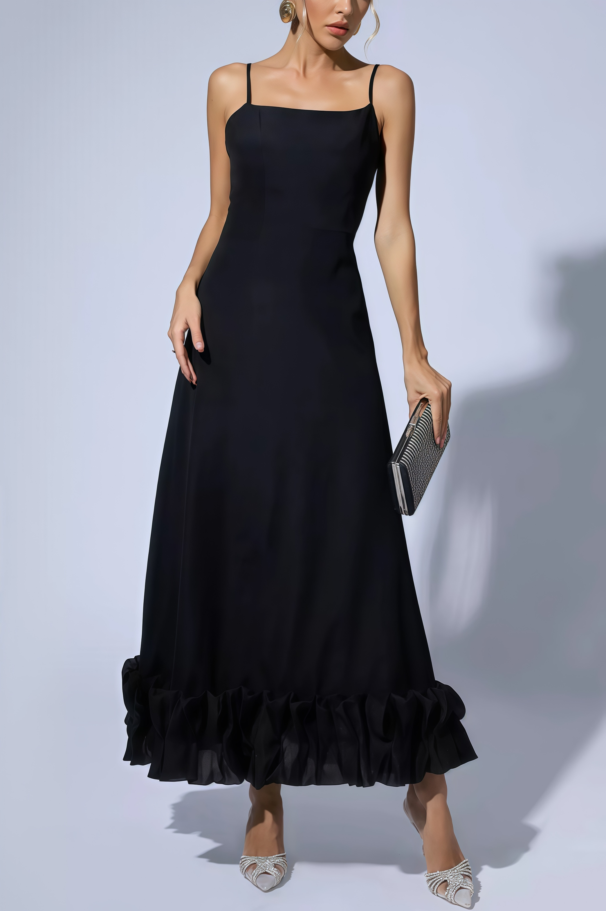 Tavae Black A-line Maxi Dress