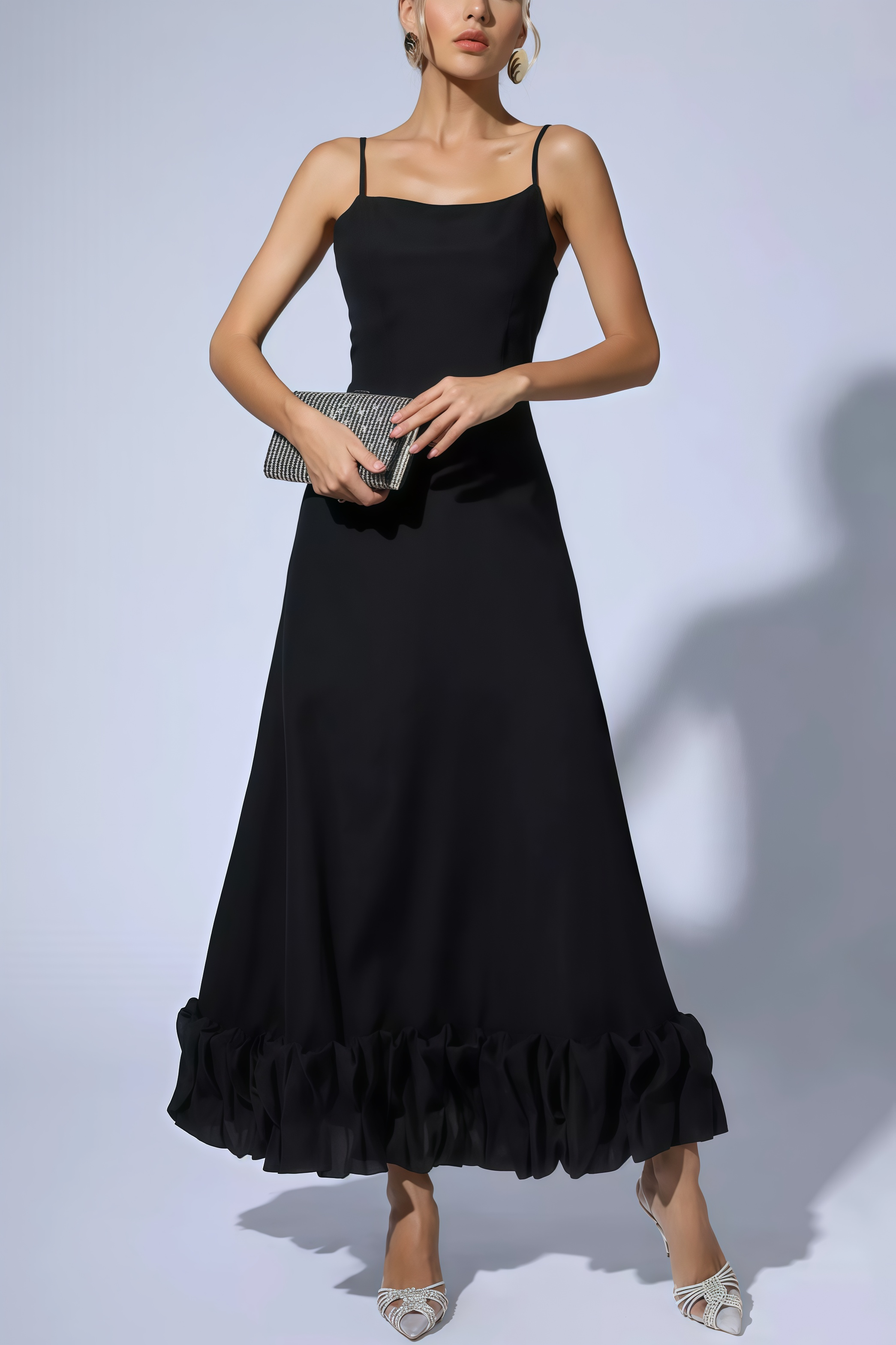 Tavae Black A-line Maxi Dress