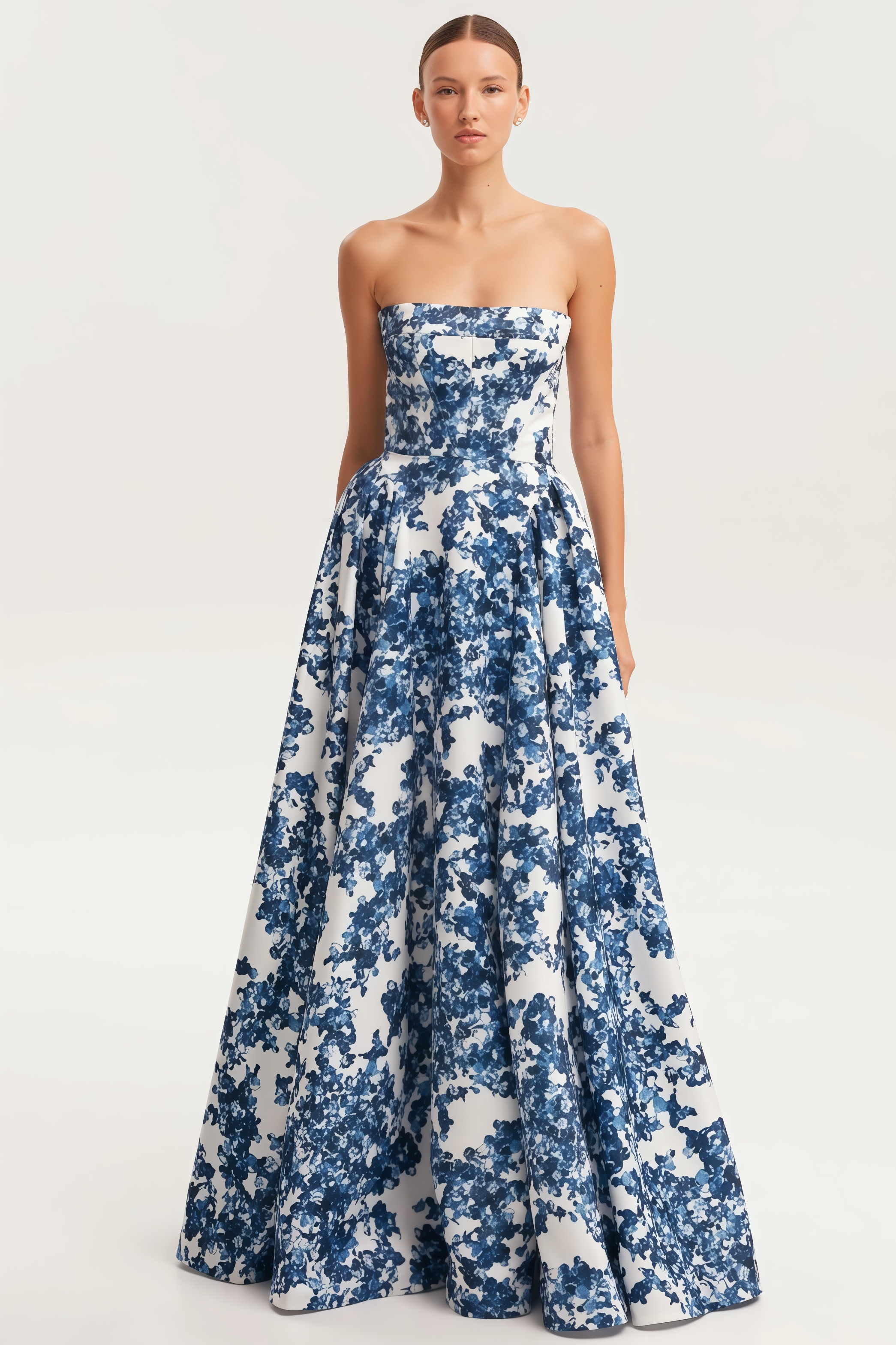 Eleri Floral Off-Shoulder Sleeveless Midi Dress