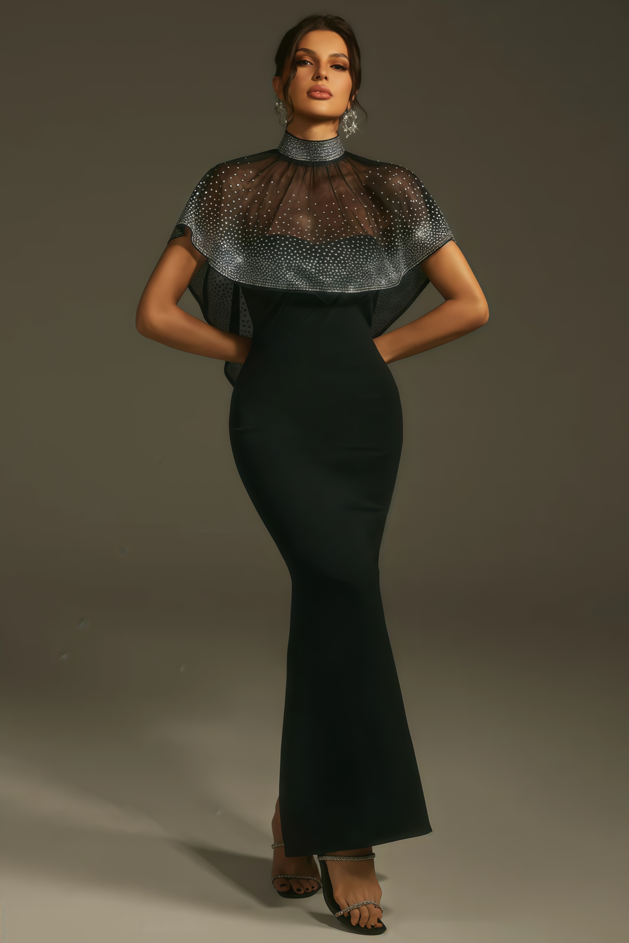 Roger Beaded Sequin Maxi Dress