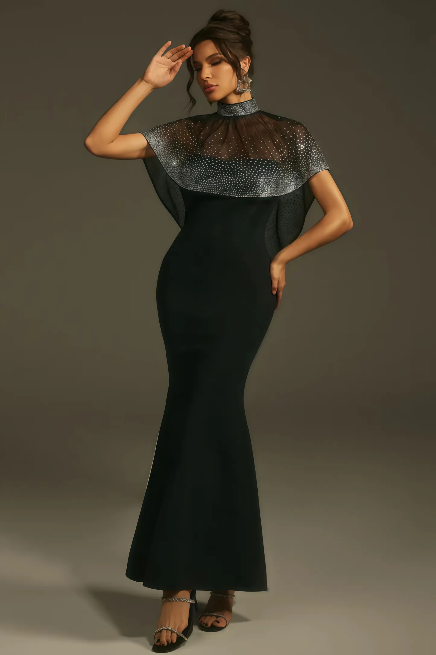 Roger Beaded Sequin Maxi Dress