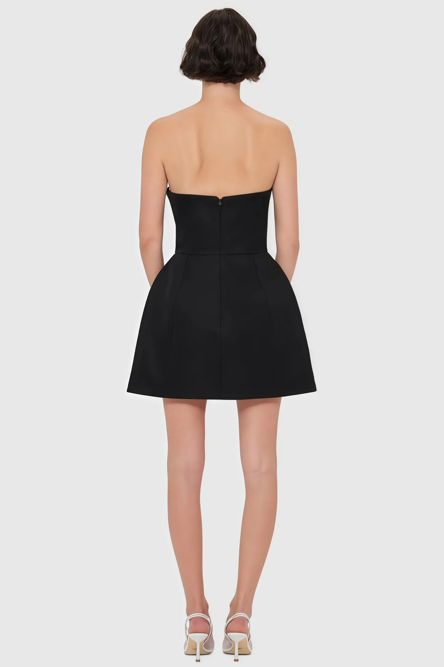 Fennl Black Floral Bustier Mini Dress