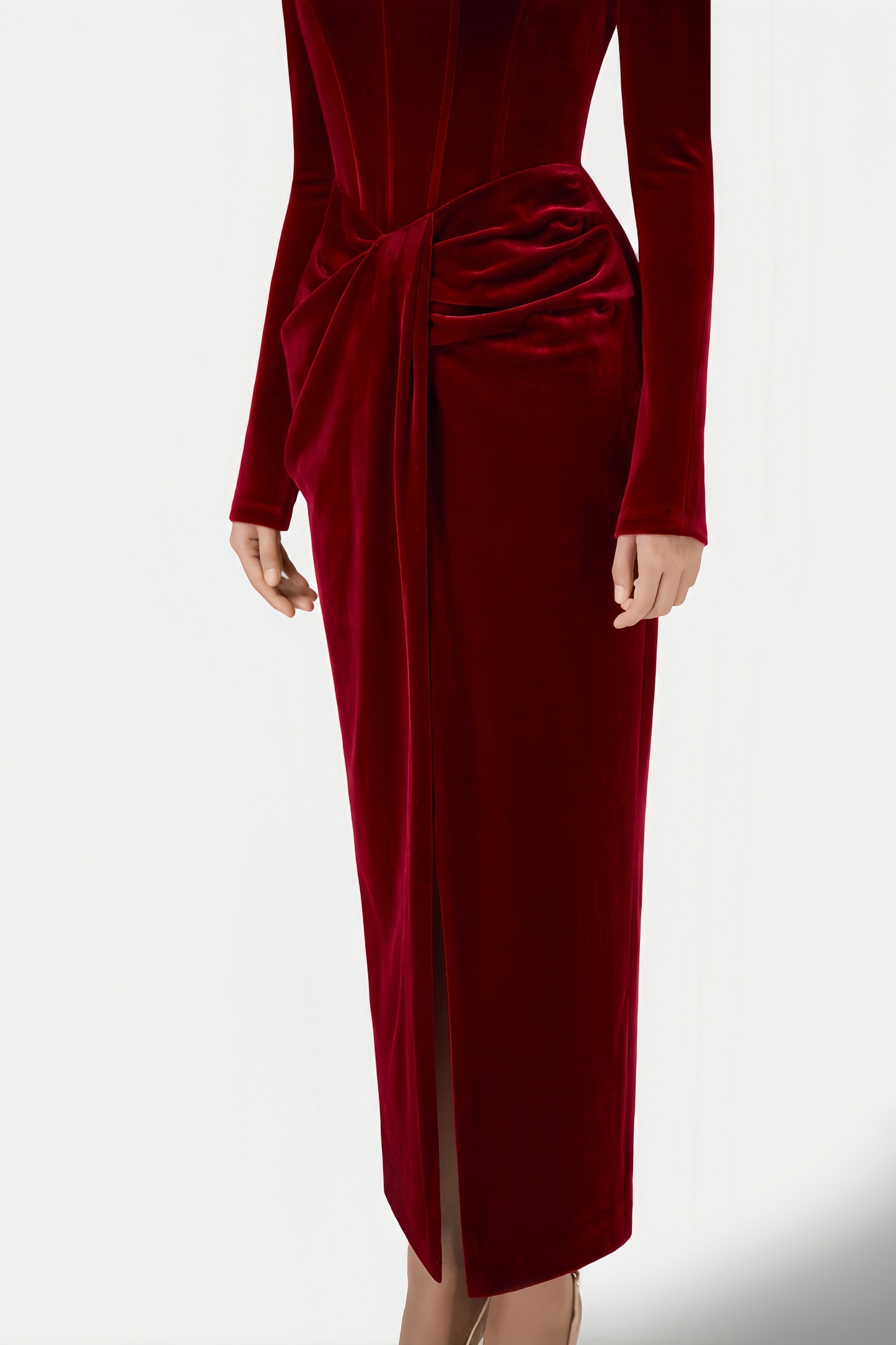 Bardou Pleated and Twisted Ultra Maxi Dress