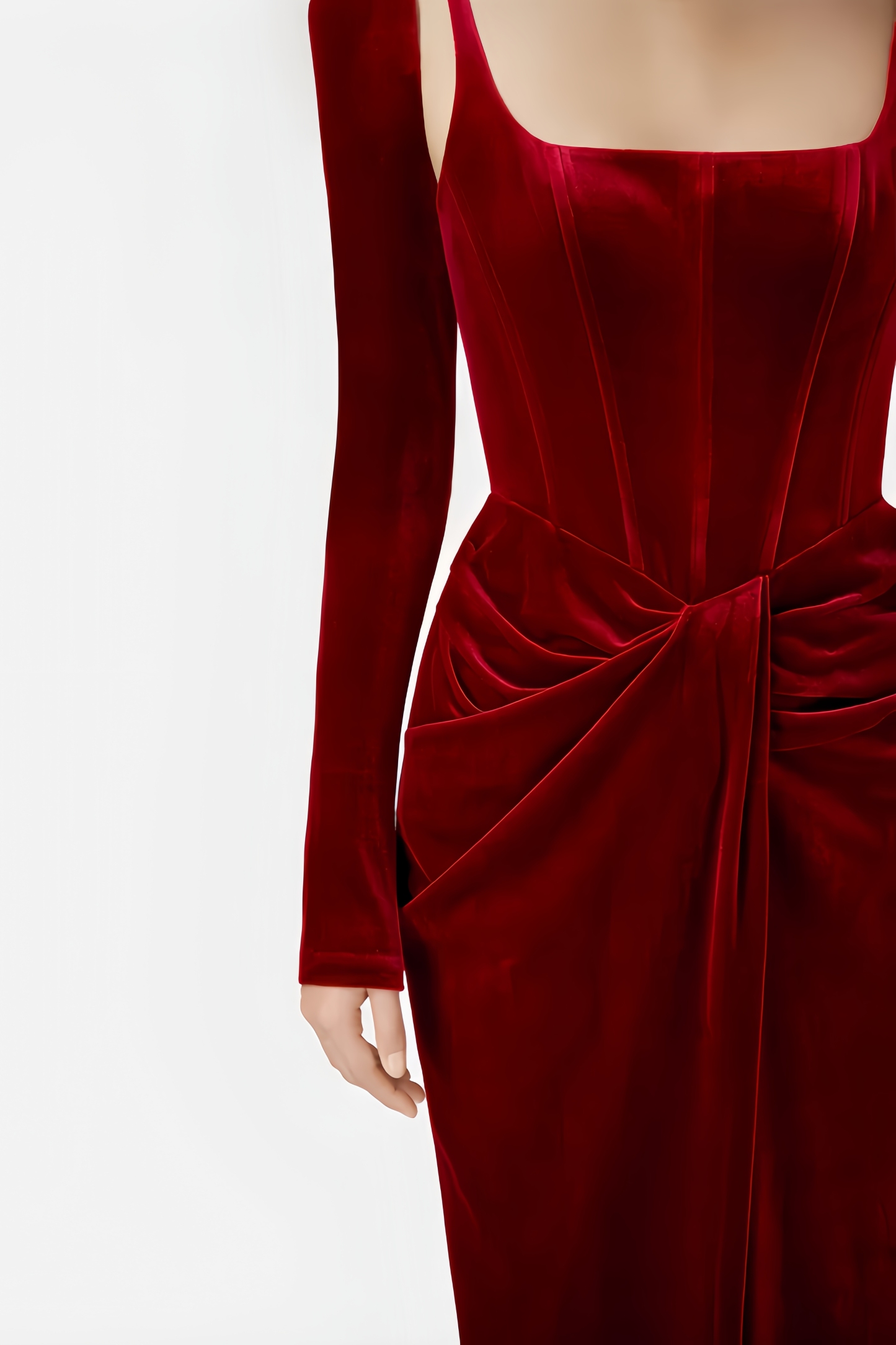 Bardou Pleated and Twisted Ultra Maxi Dress