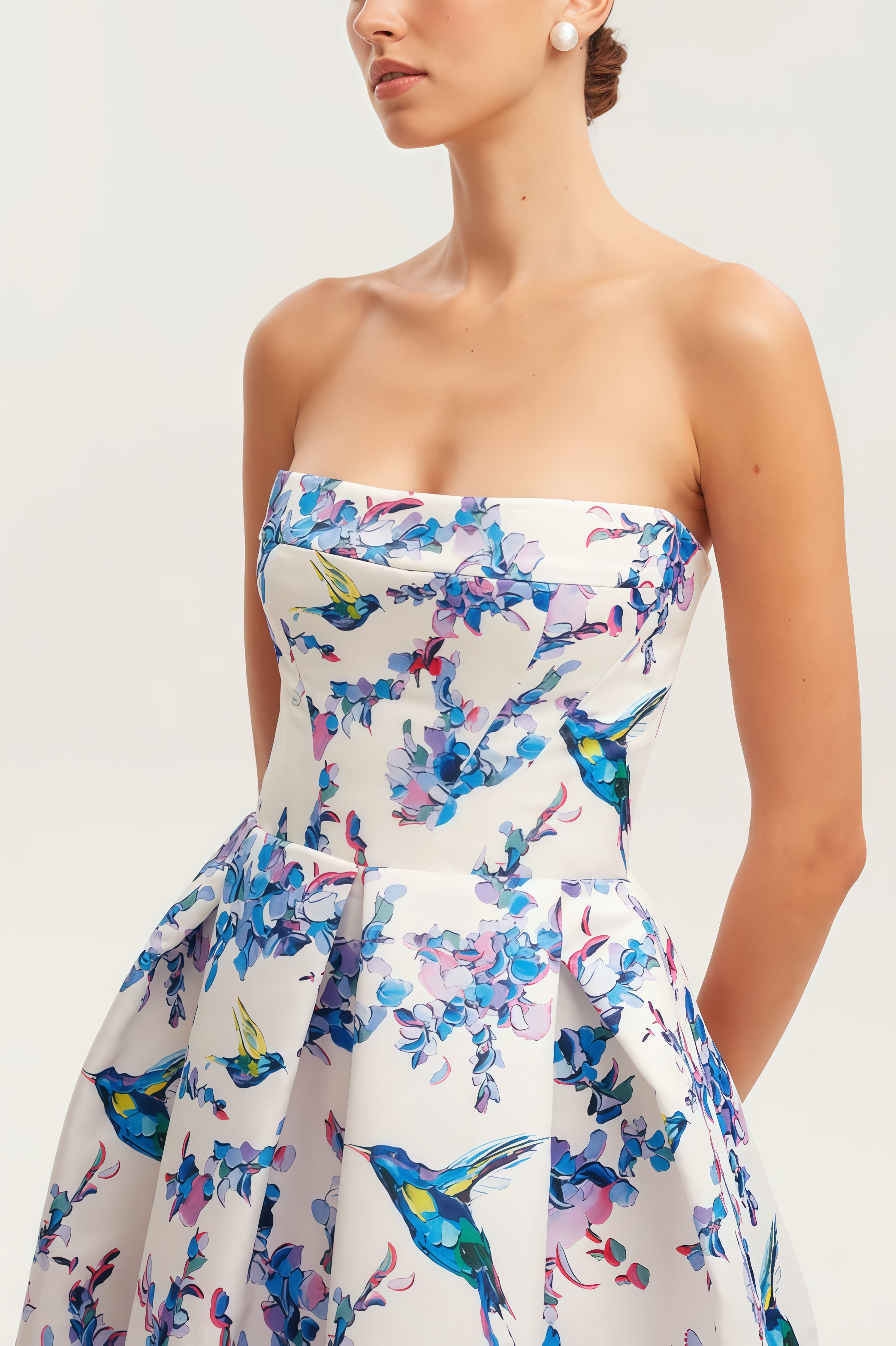 Stanl Floral Tie Midi Dress