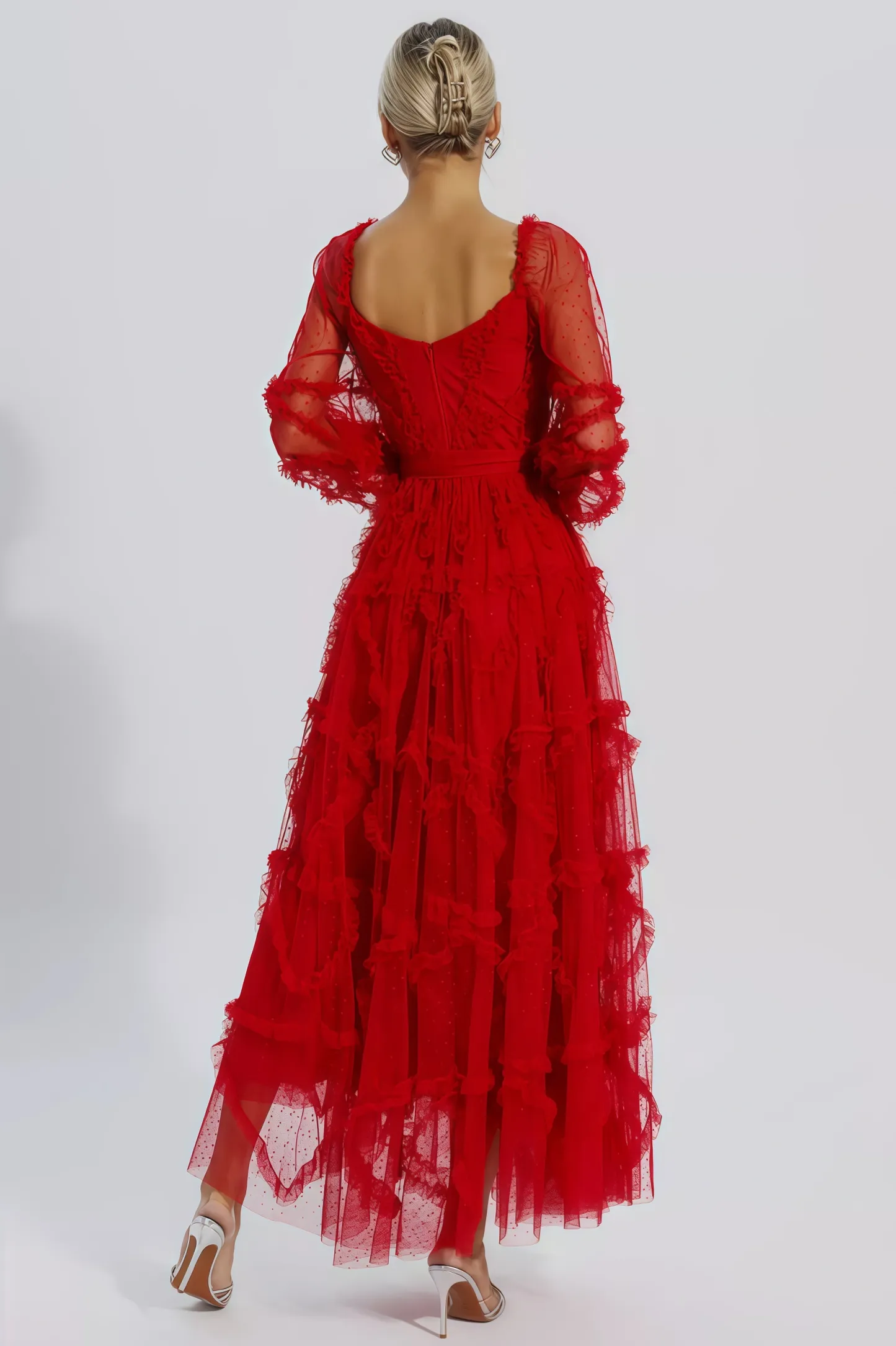 Bali Red Mesh Maxi Dress