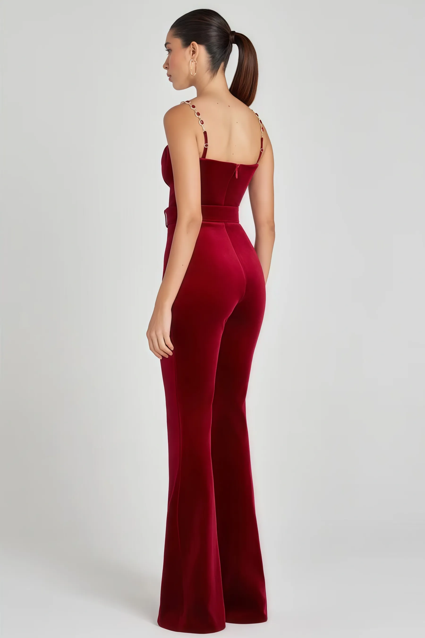 Spak Red Sleeveless Jumpsuit