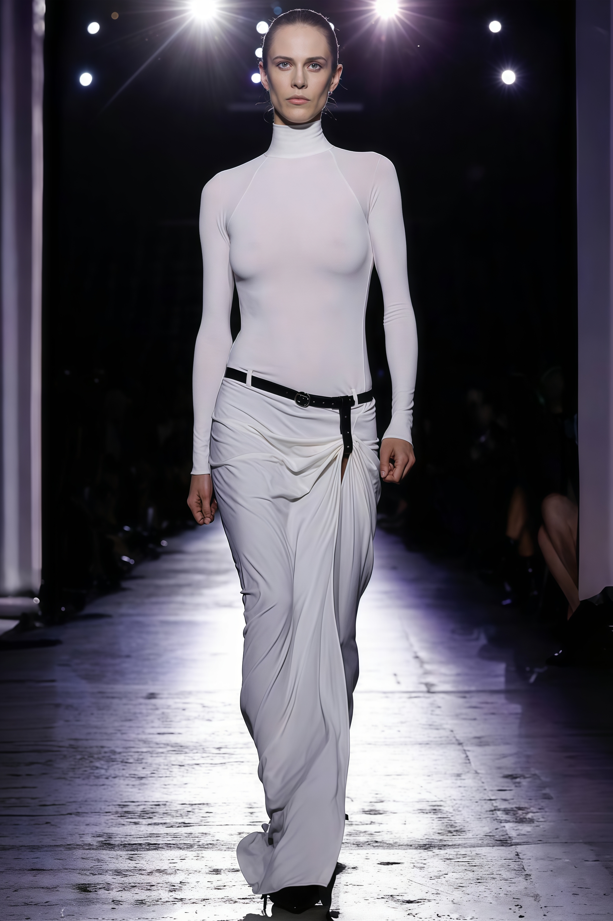 Alixt White Split Waist Maxi Dress