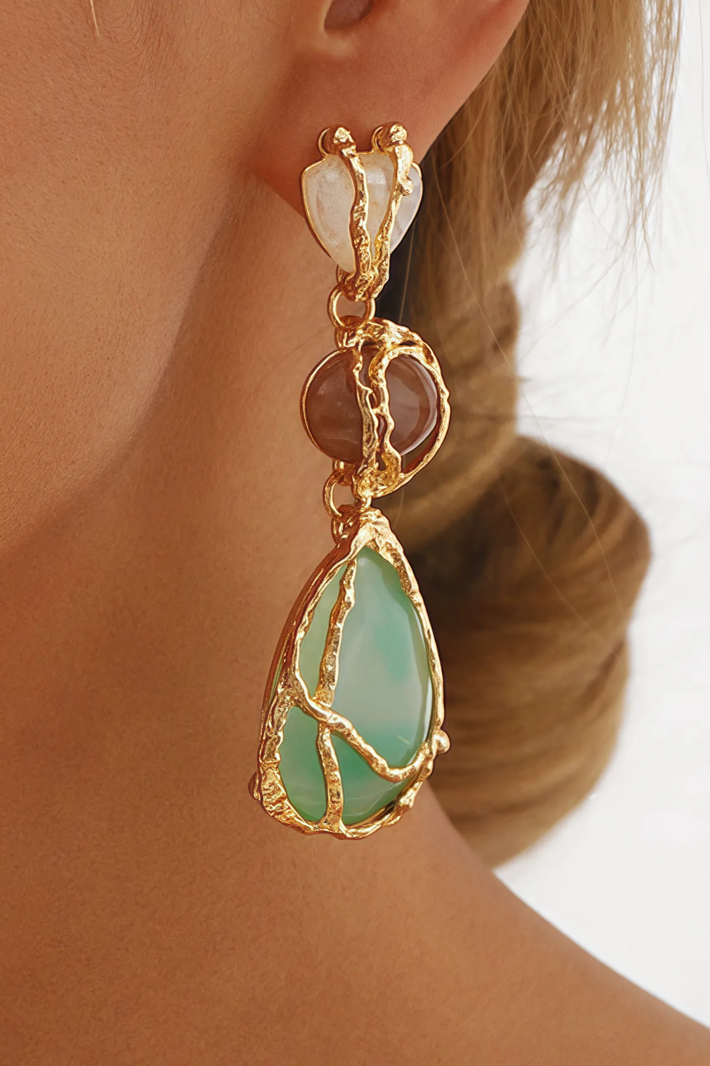 Sybil Mesh Pocket Drop Earrings